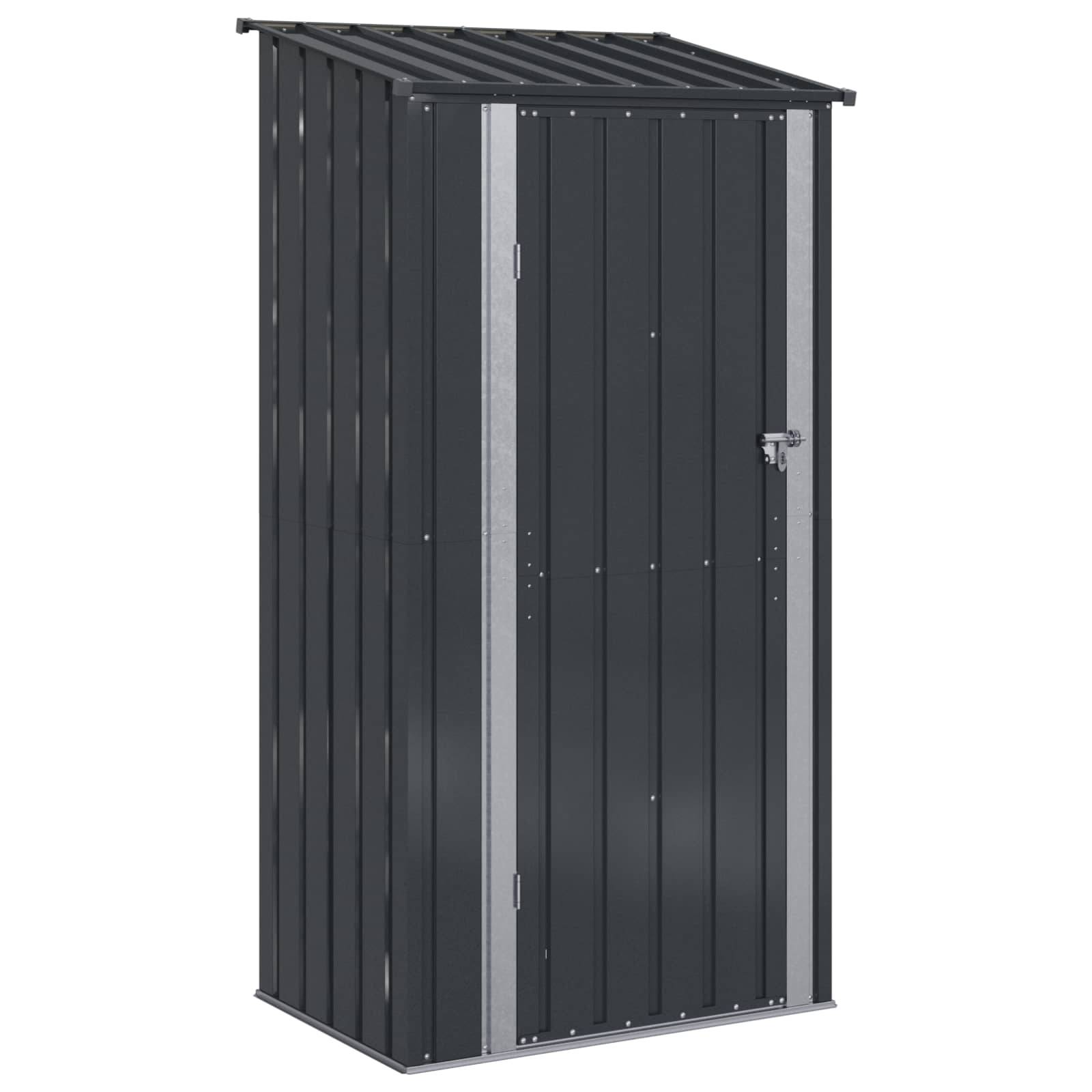 vidaXL Gartenhütten Anthrazit 103 x 74 x 200 cm Metall