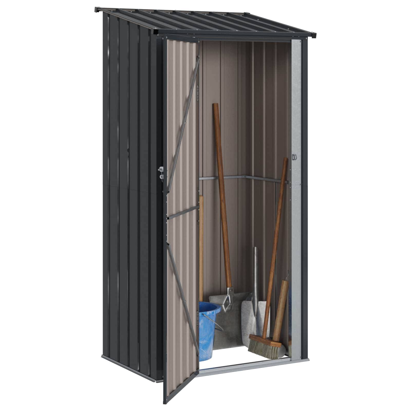 vidaXL Gartenhütten Anthrazit 103 x 74 x 200 cm Metall