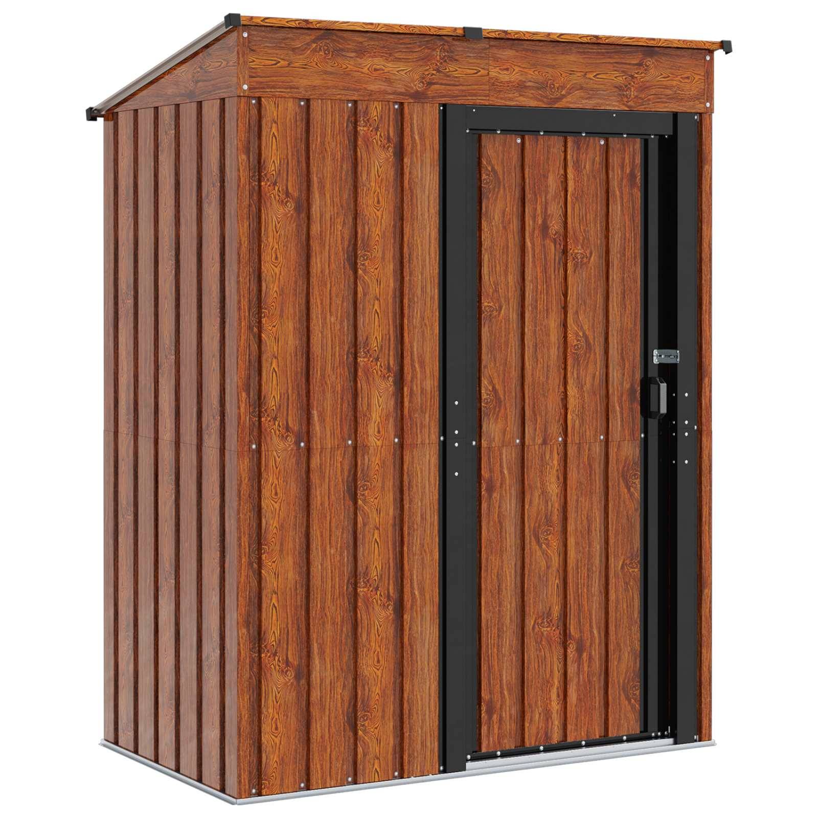 vidaXL Gartenhütten Braun 137 x 81 x 180 cm Metall