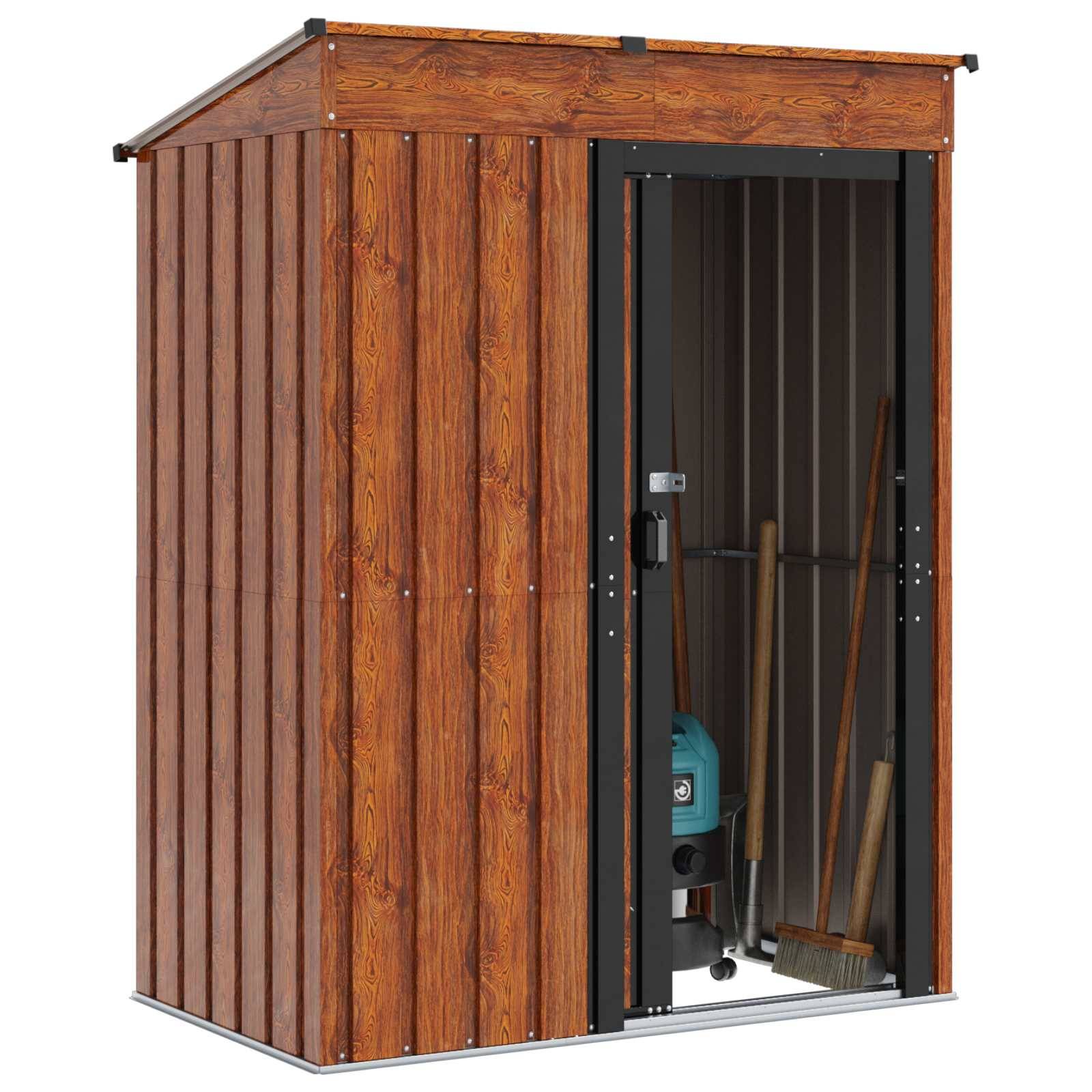 vidaXL Gartenhütten Braun 137 x 81 x 180 cm Metall