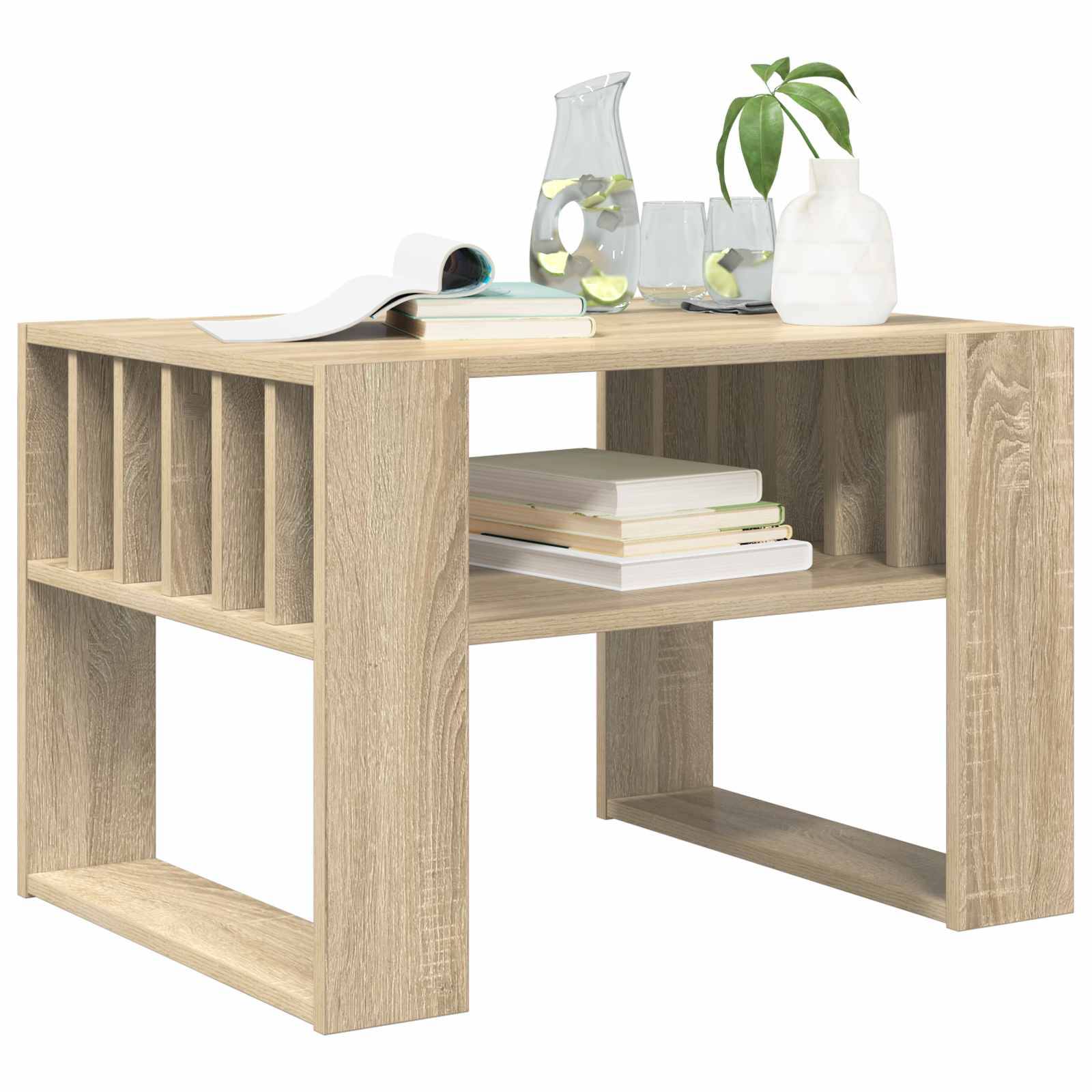 vidaXL Couchtisch Sonoma-Eiche 66 x 49,5 x 45 cm Holzwerkstoff