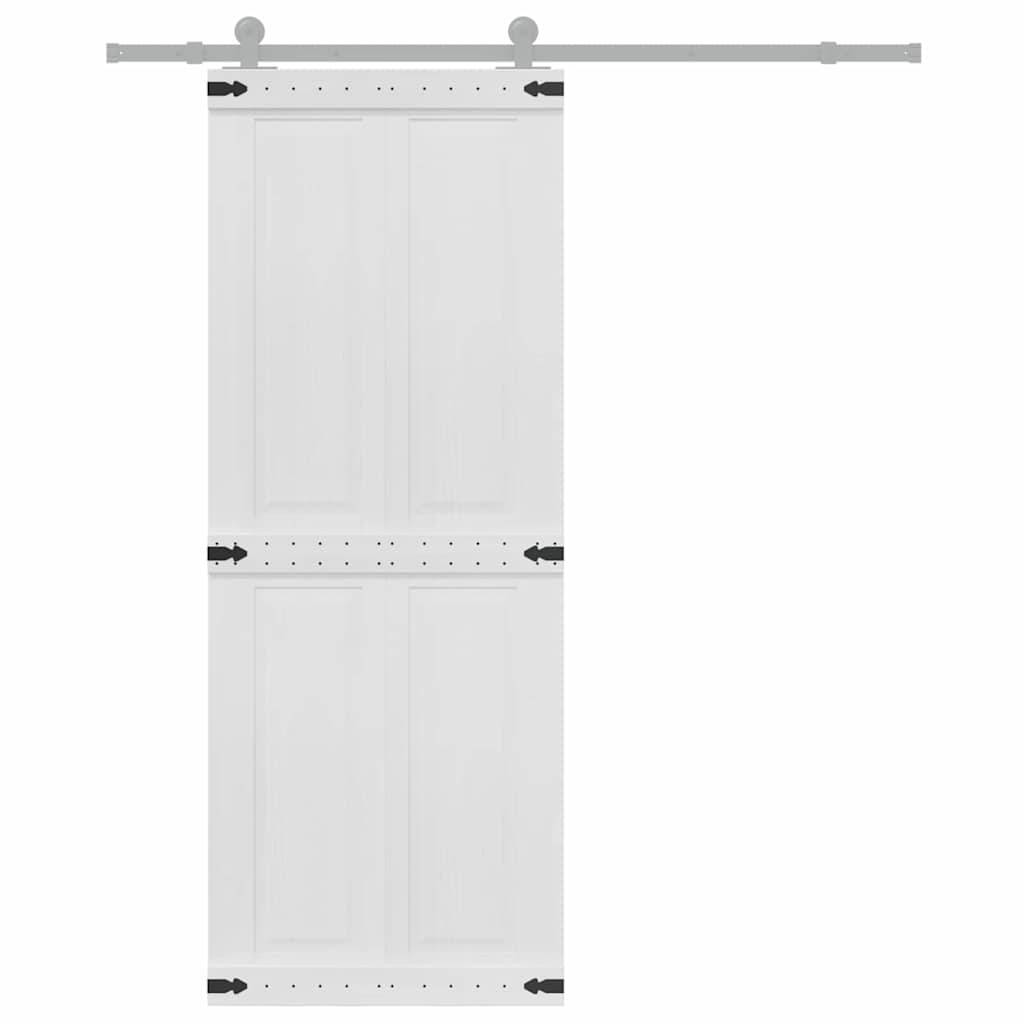 vidaXL Scheunentür Corona 80 x 210 cm Massives Kiefernholz