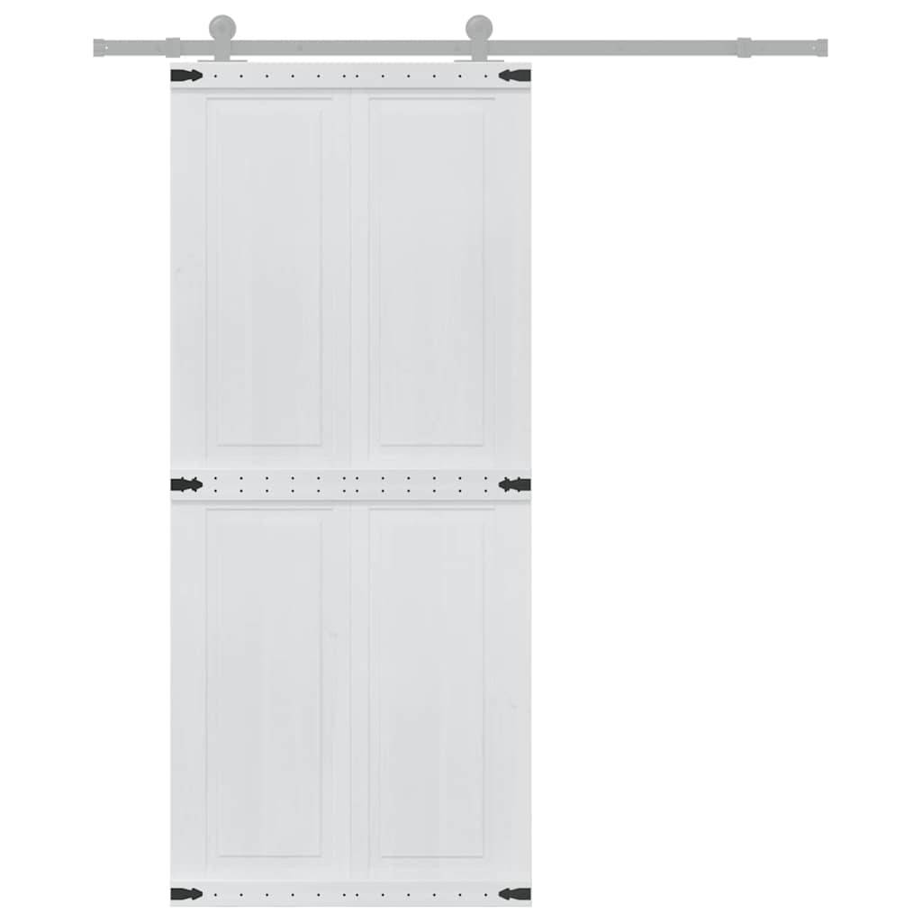 vidaXL Scheunentür Corona 90 x 210 cm Massives Kiefernholz