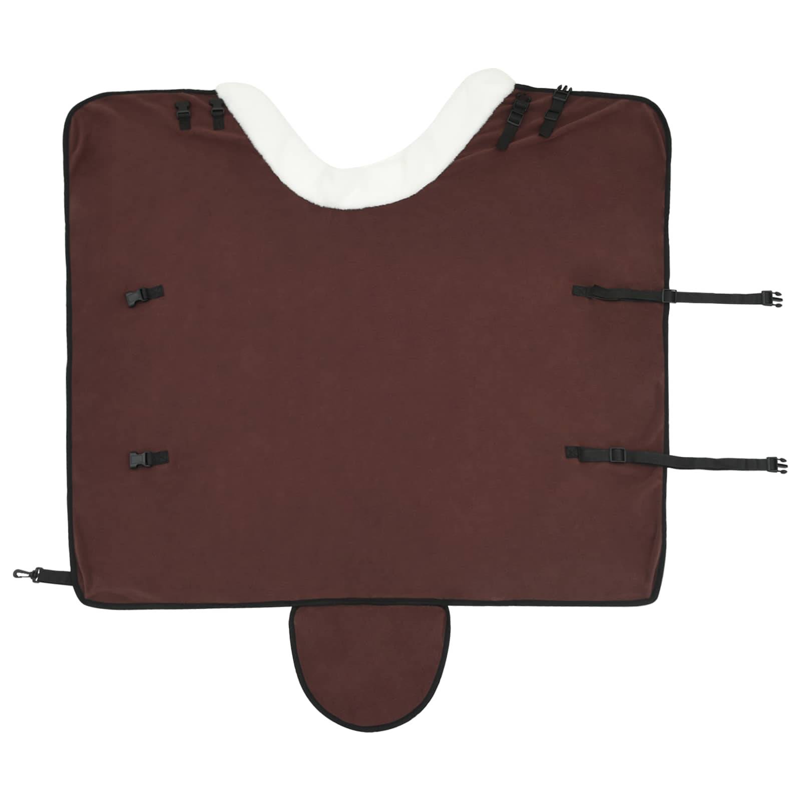vidaXL Pferdedecke Volles Dunkelbraun 115 cm Polarfleece