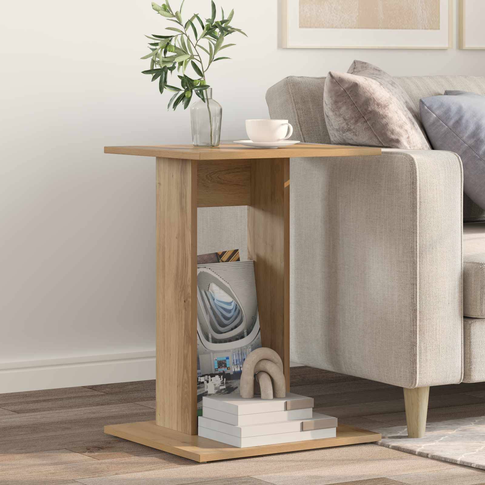 vidaXL Beistelltisch Artisan-Eiche 45 x 40 x 62,5 cm Holzwerkstoff