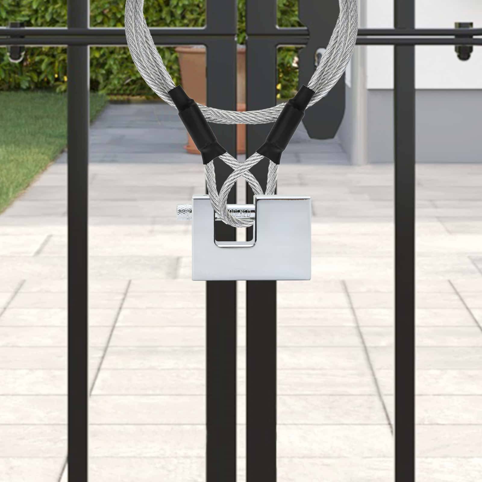 vidaXL Vorhängeschloss 2 pcs Silber Stahl