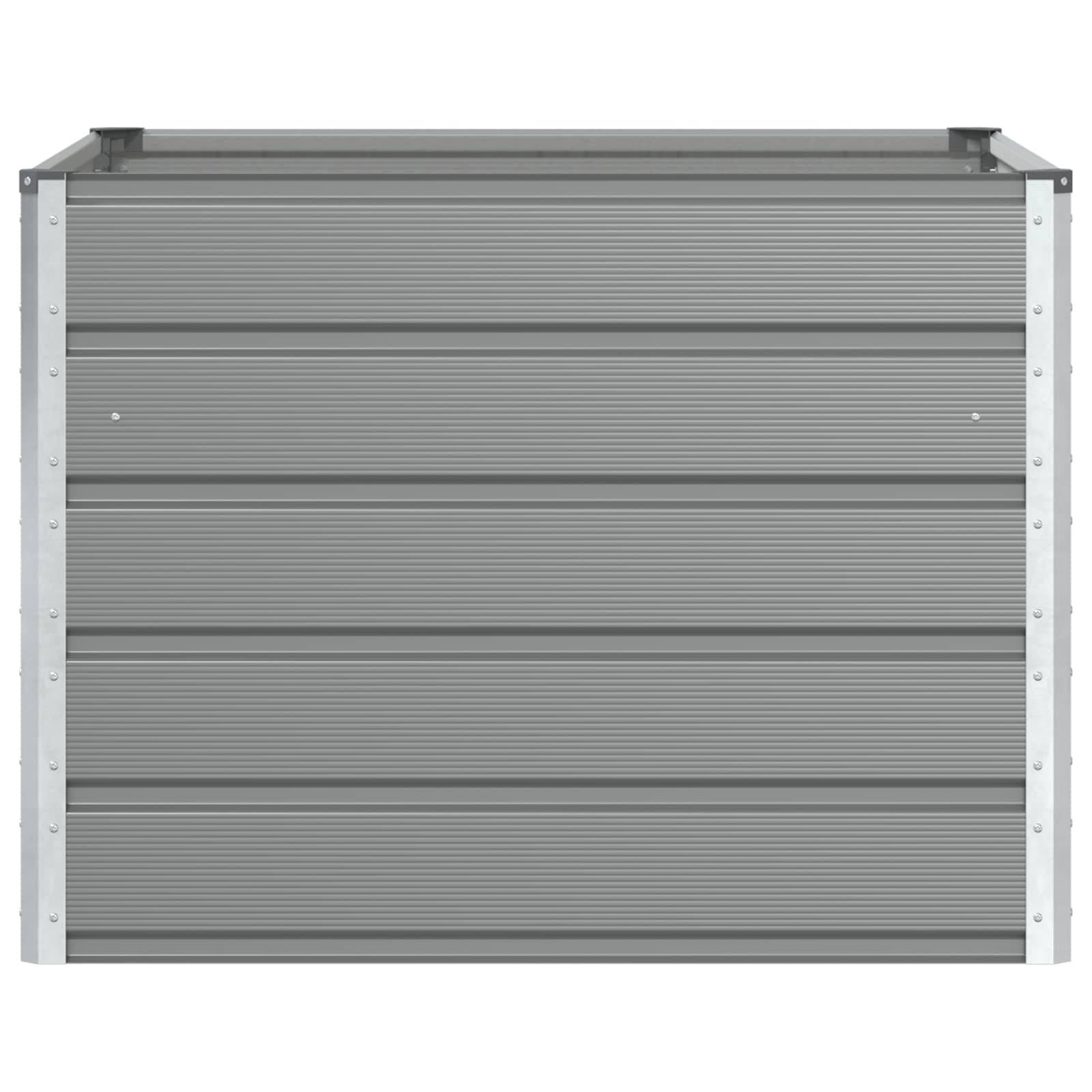 vidaXL Pflanzkübel Hellgrau 100 x 100 x 75 cm Stahl