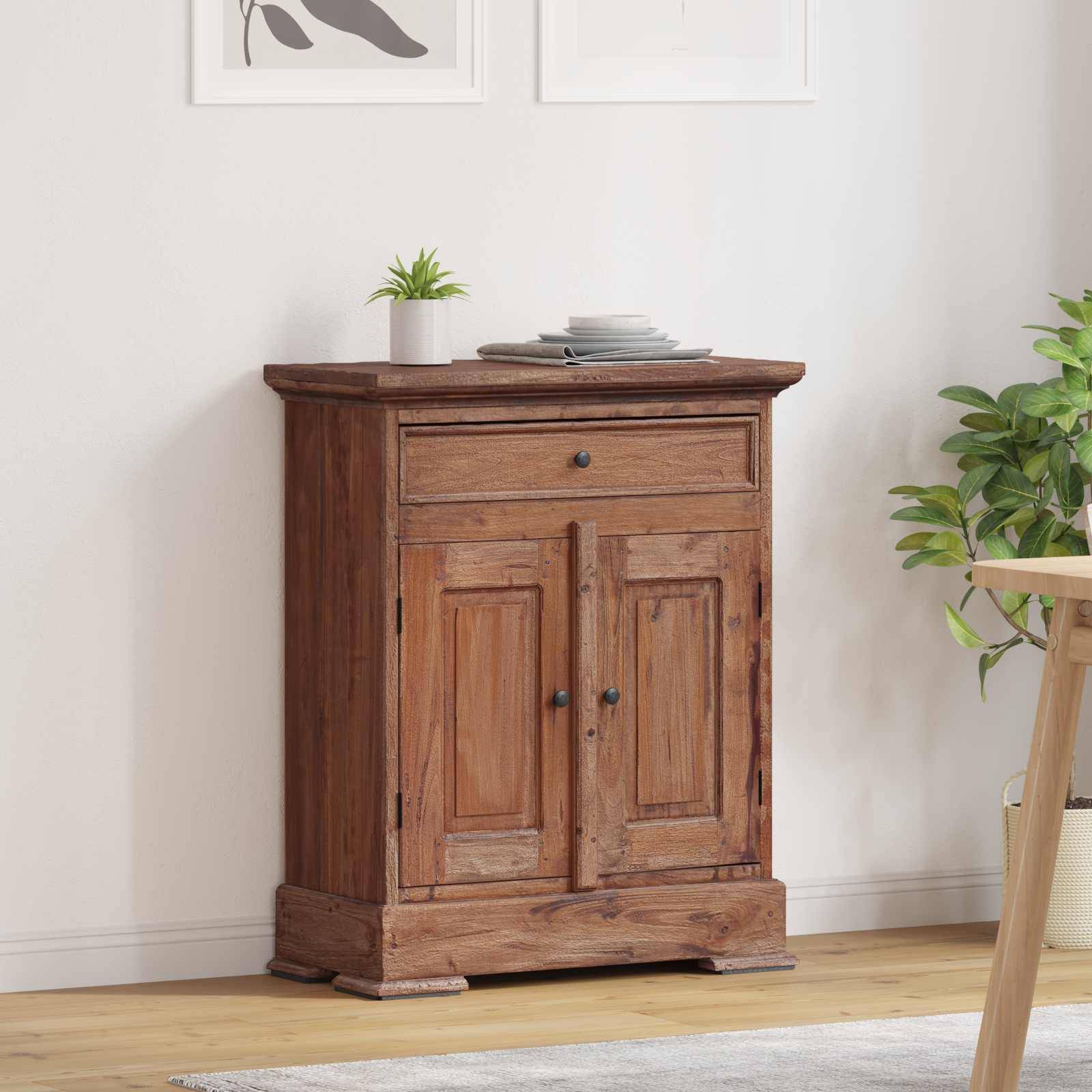 vidaXL Aufbewahrungsschrank 63 x 30 x 79 cm Massives Mahagoni Holz