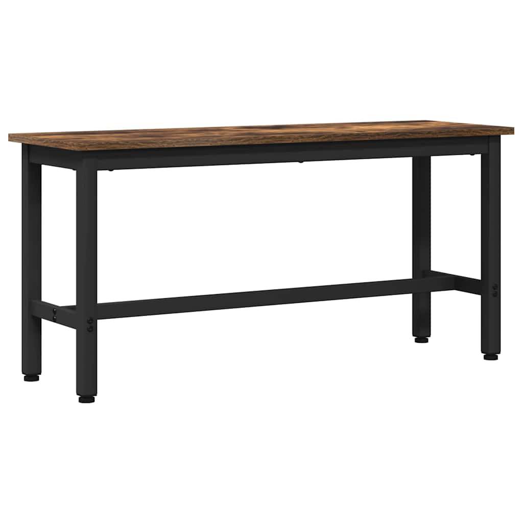 vidaXL Esstischbank Geräucherte Eiche 100 x 32,5 x 48,5 cm
