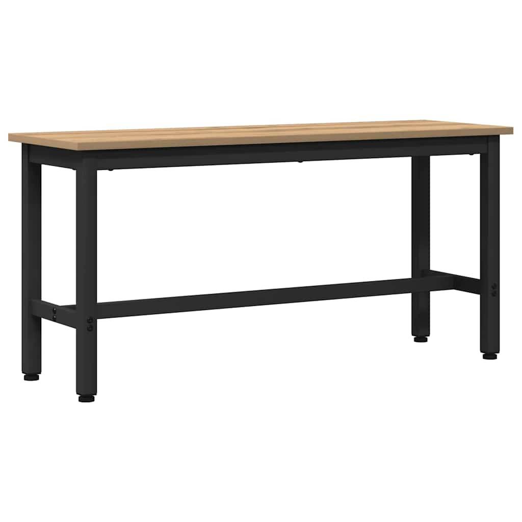 vidaXL Esstischbank 2 pcs Artisan-Eiche 100 x 32,5 x 48,5 cm