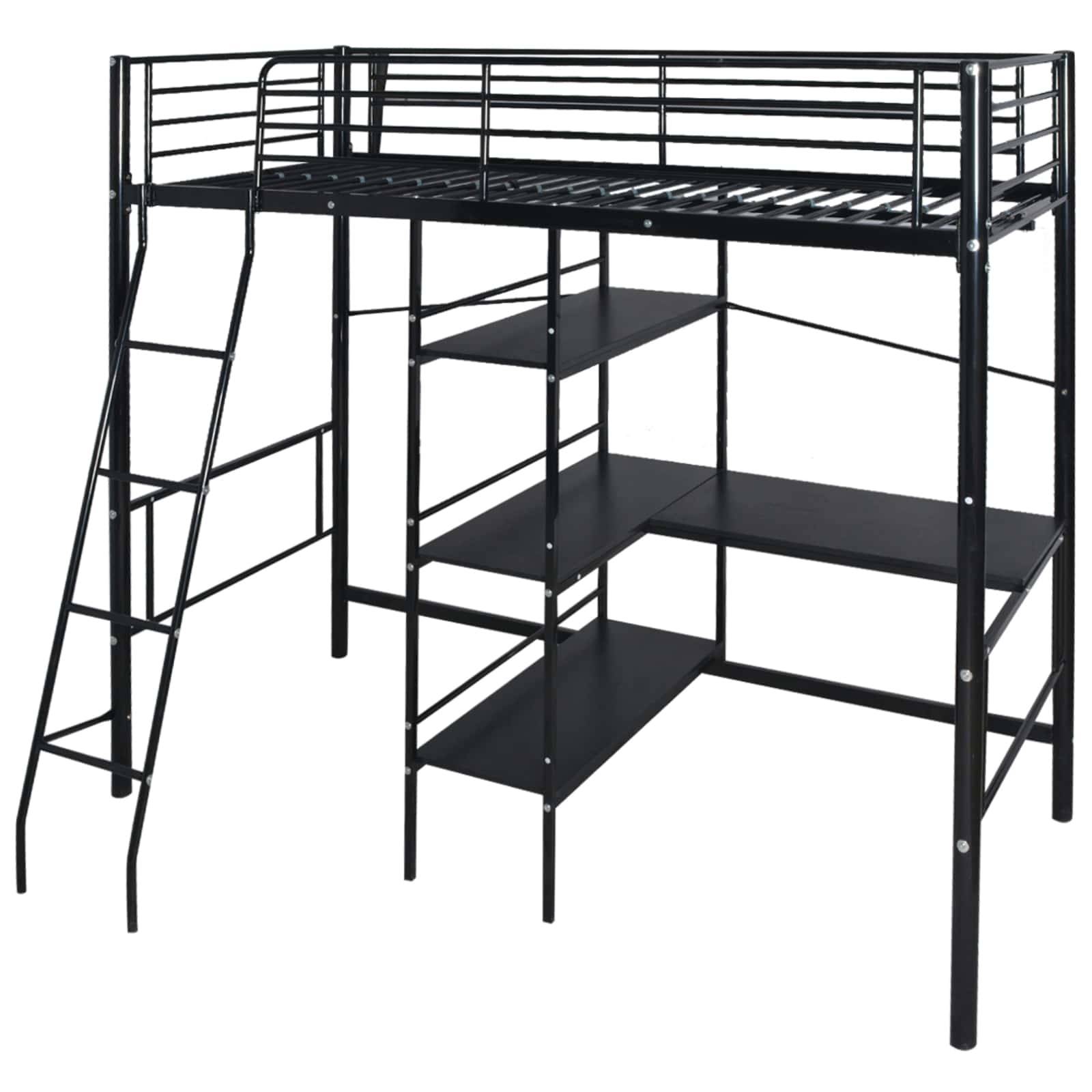 vidaXL Bett mit Matratze Schwarz 200 x 90 cm Metall