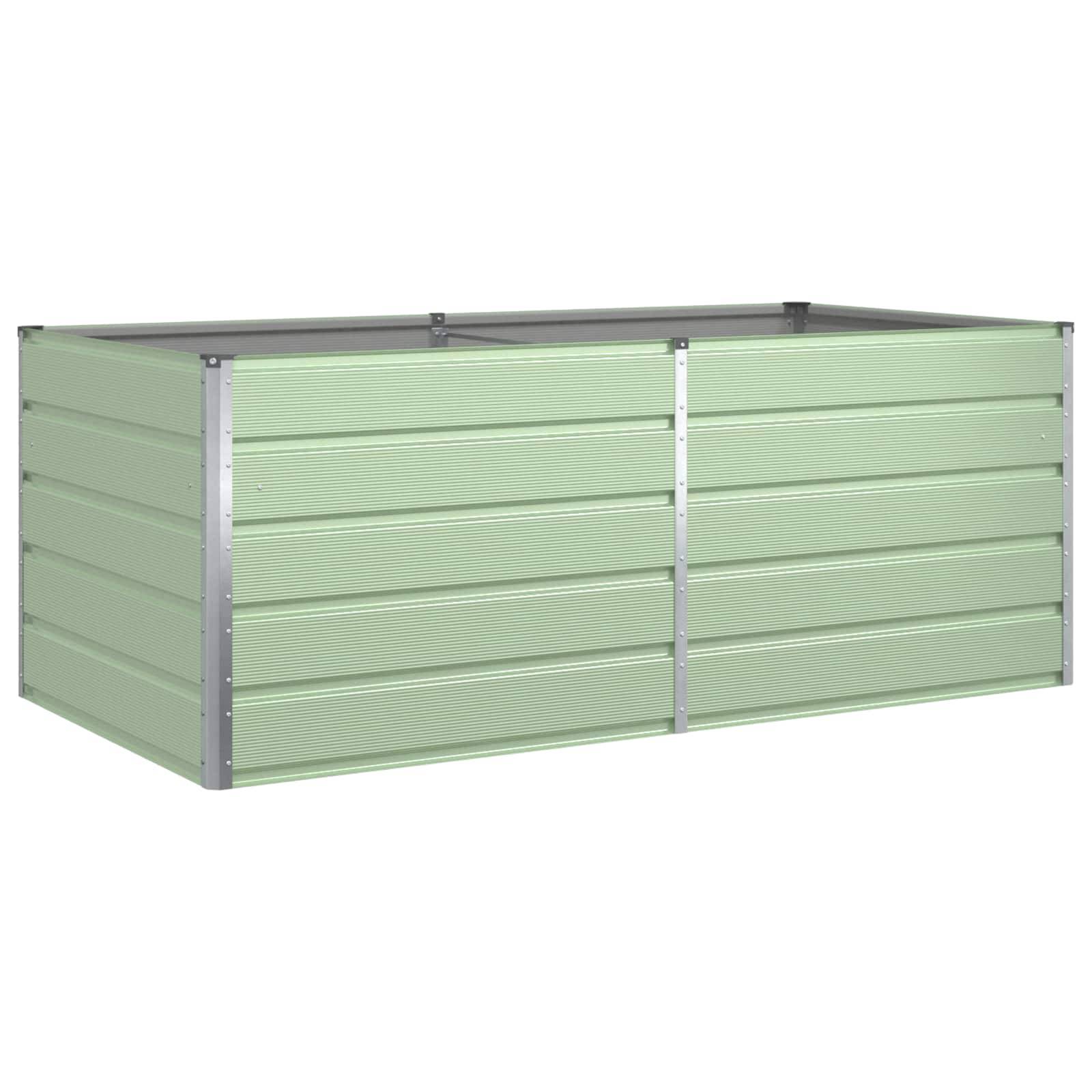 vidaXL Pflanzkübel Pastellgrün 195 x 100 x 75 cm Verzinkter Stahl