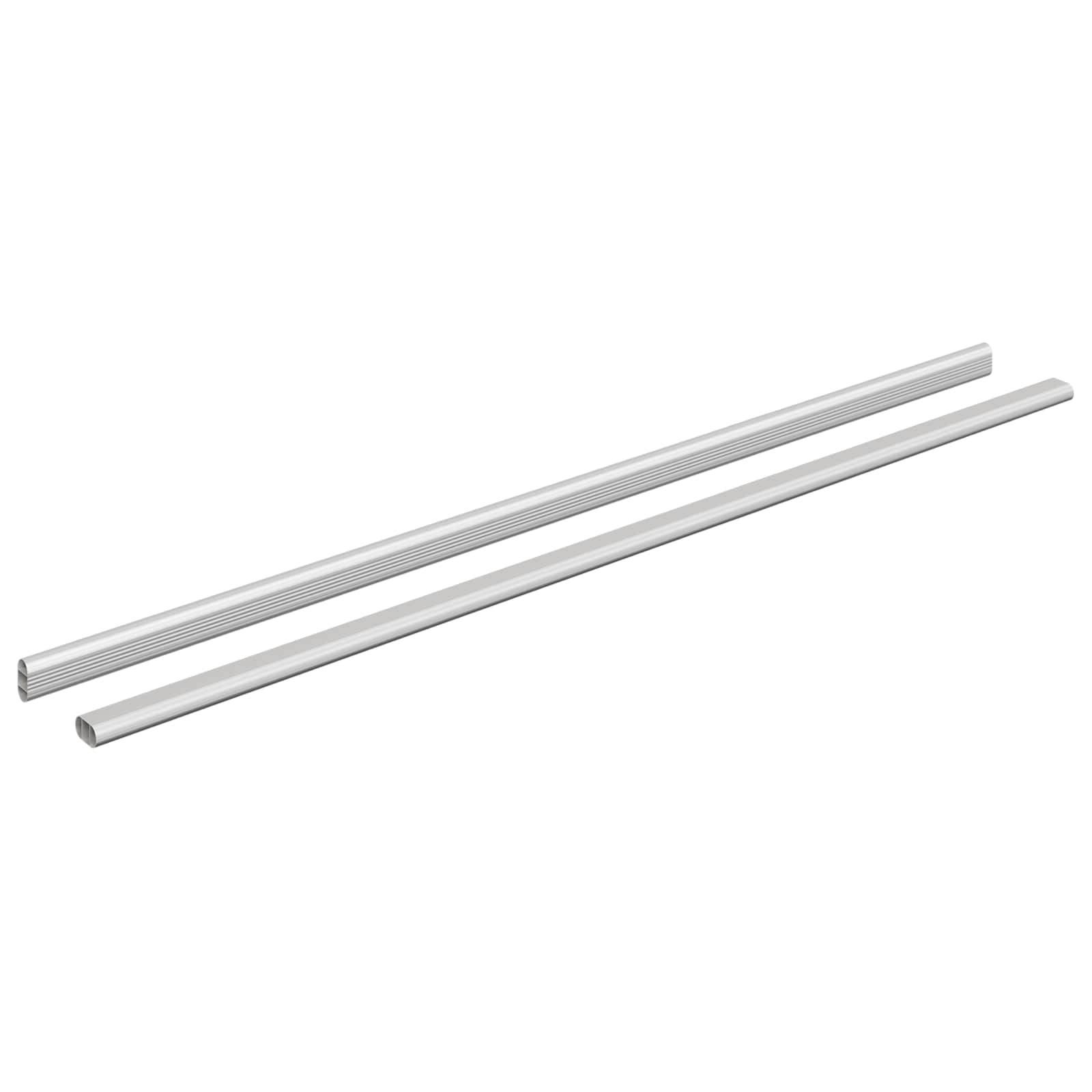 vidaXL Kleiderstange 2 pcs Silber 964 x 15 x 29 mm Aluminiumlegierung