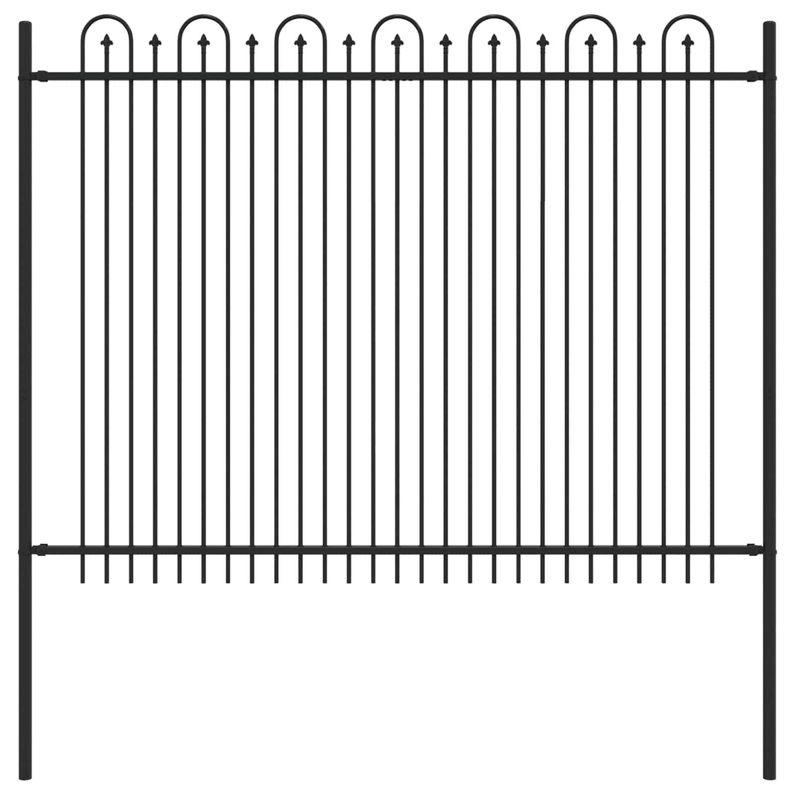 vidaXL Spitzenbogenzaun Dronten Schwarz 200 x 200 cm