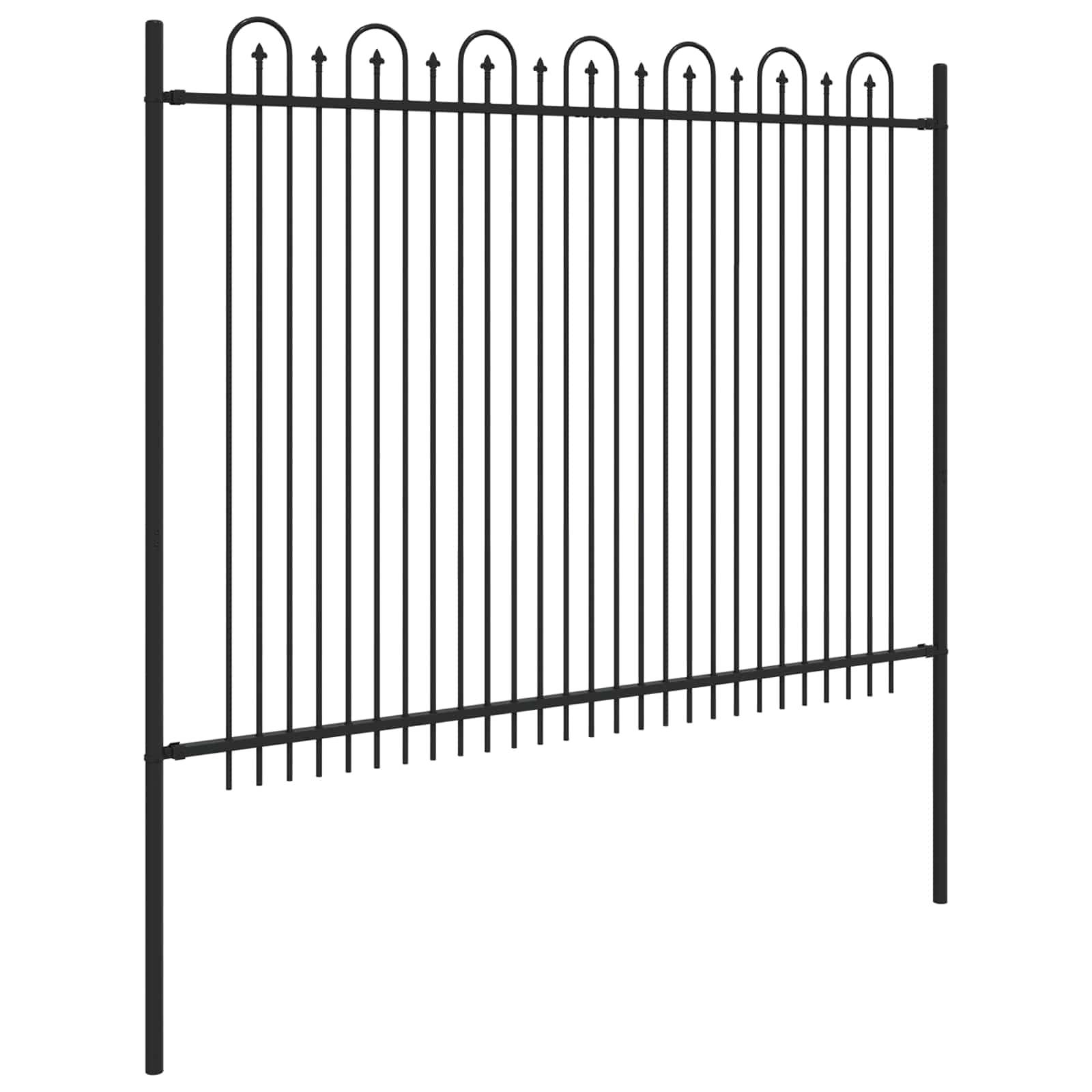 vidaXL Spitzenbogenzaun Dronten Schwarz 200 x 200 cm