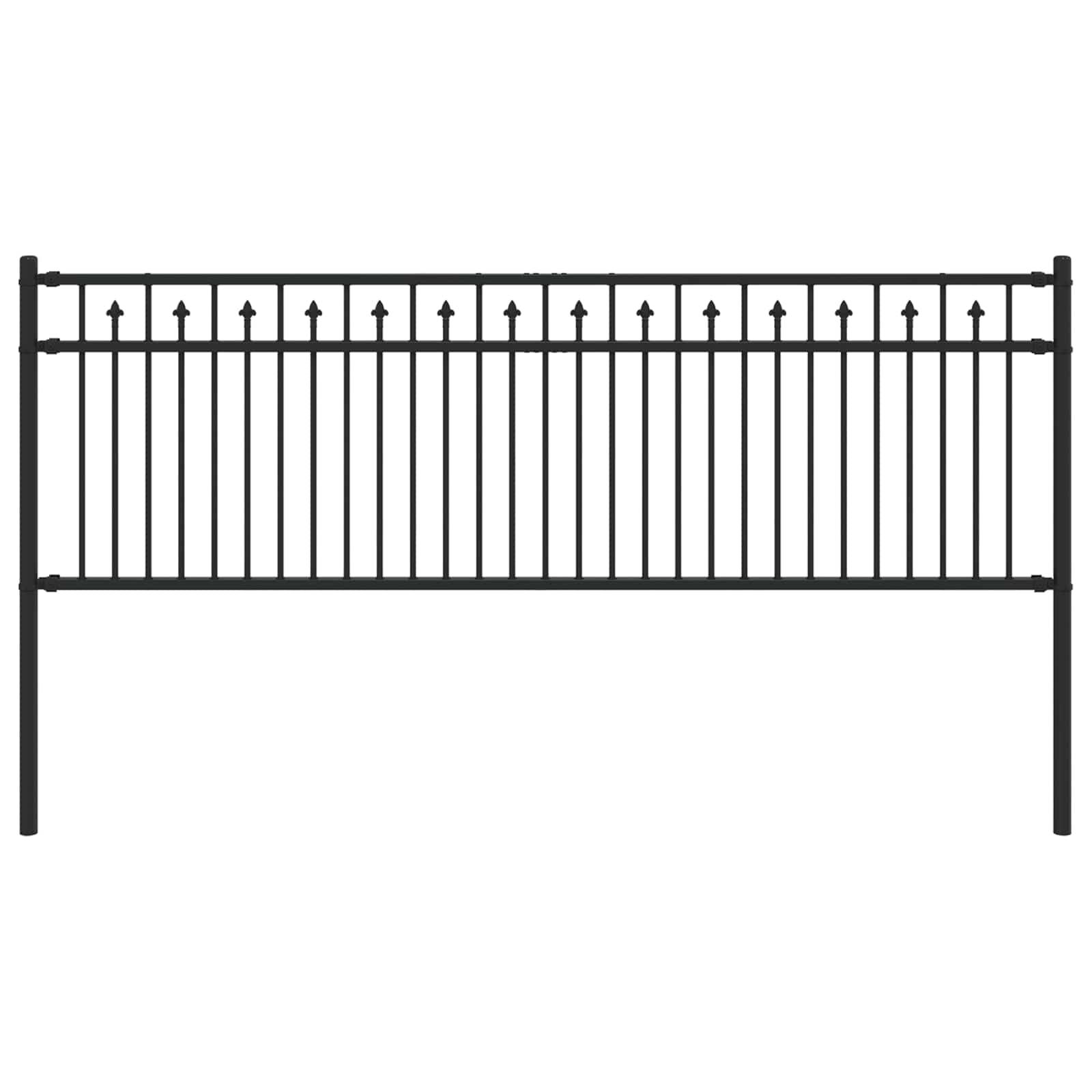 vidaXL Spitzenzaun Baarlo Schwarz 200 x 110 cm