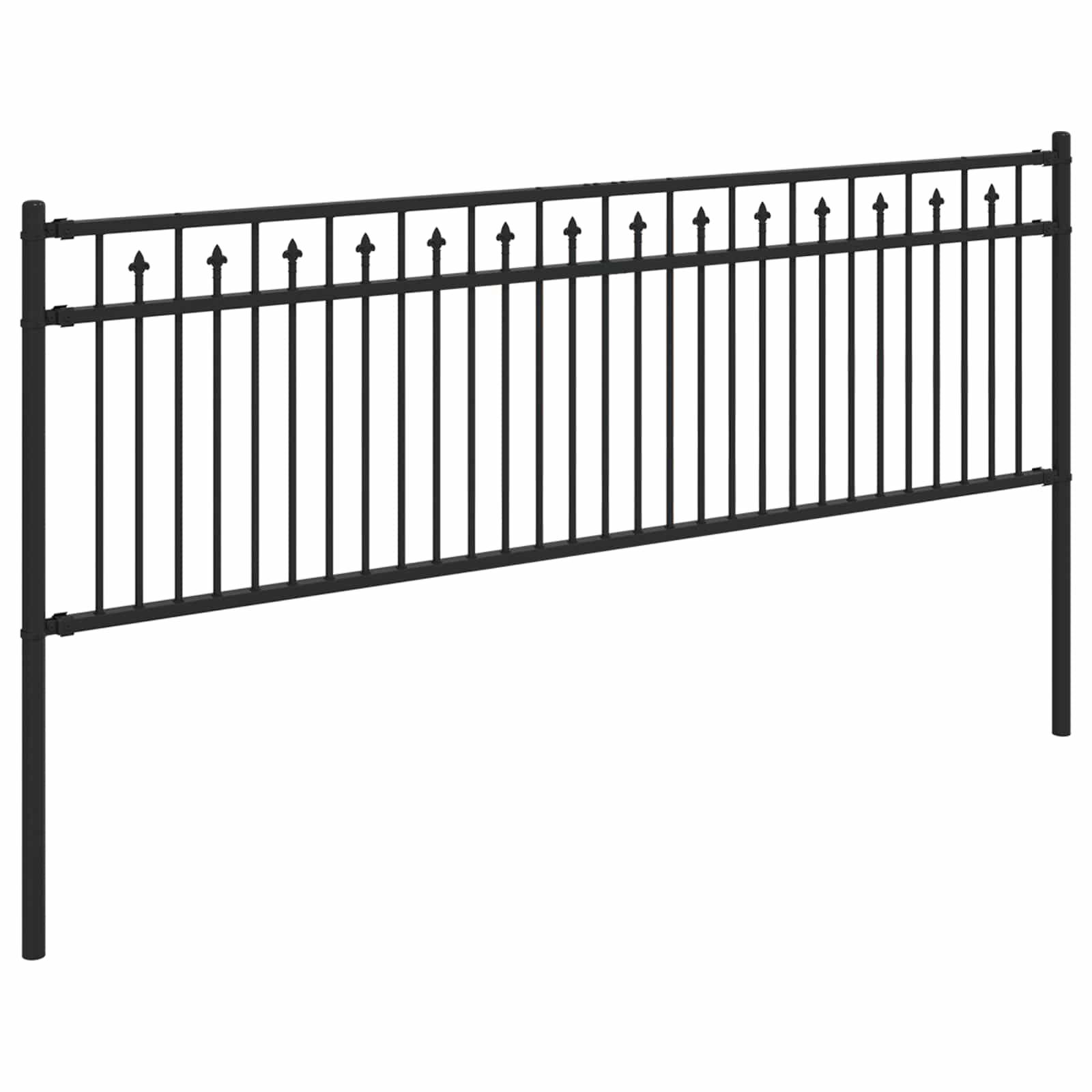 vidaXL Spitzenzaun Baarlo Schwarz 200 x 110 cm