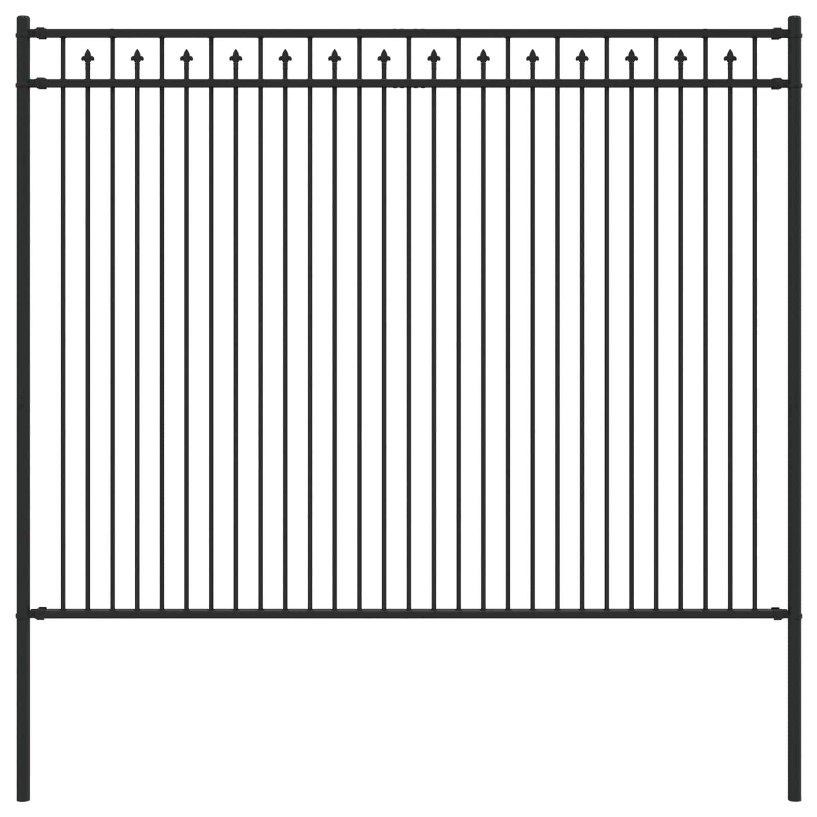 vidaXL Spitzenzaun Baarlo Schwarz 200 x 200 cm