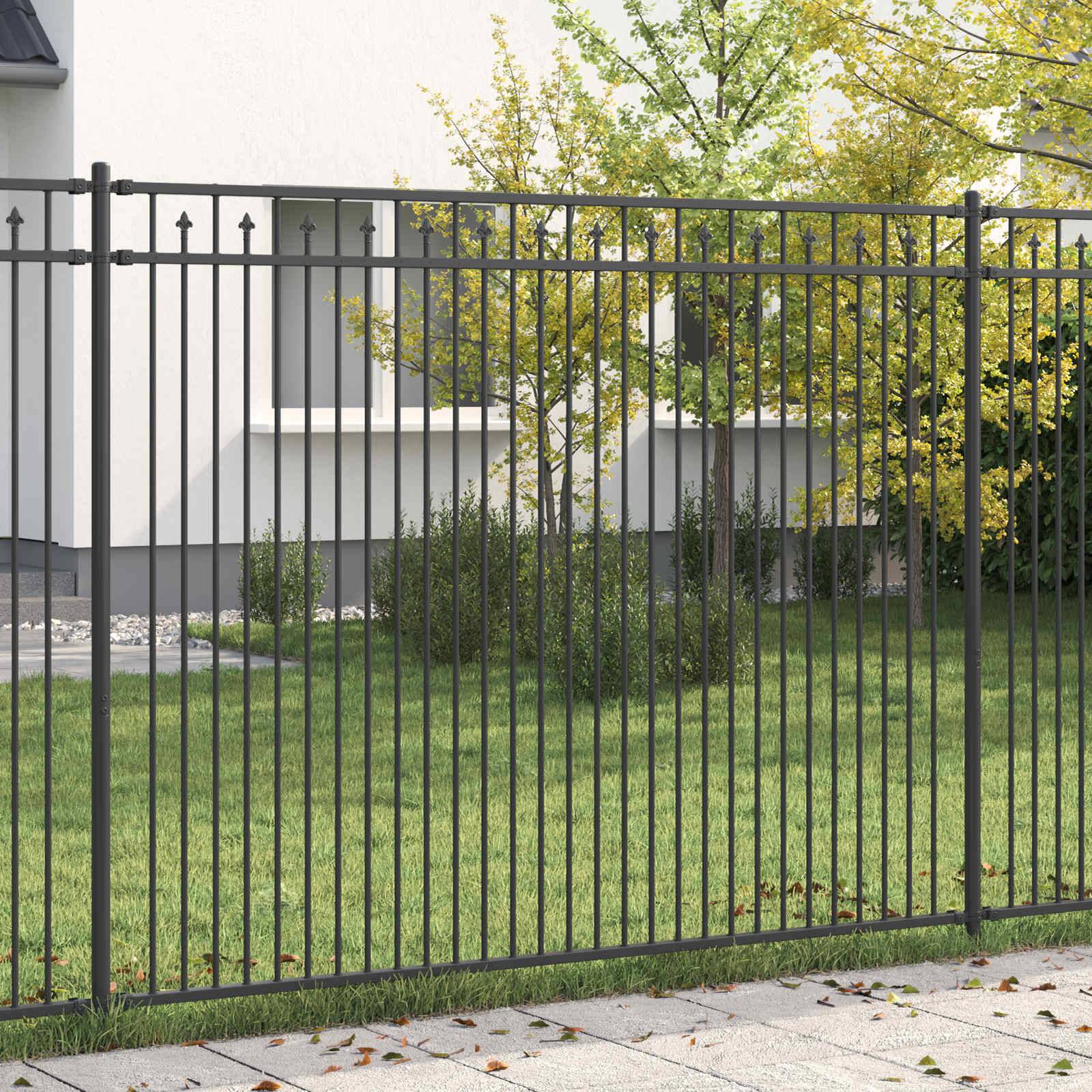 vidaXL Spitzenzaun Baarlo Schwarz 200 x 200 cm