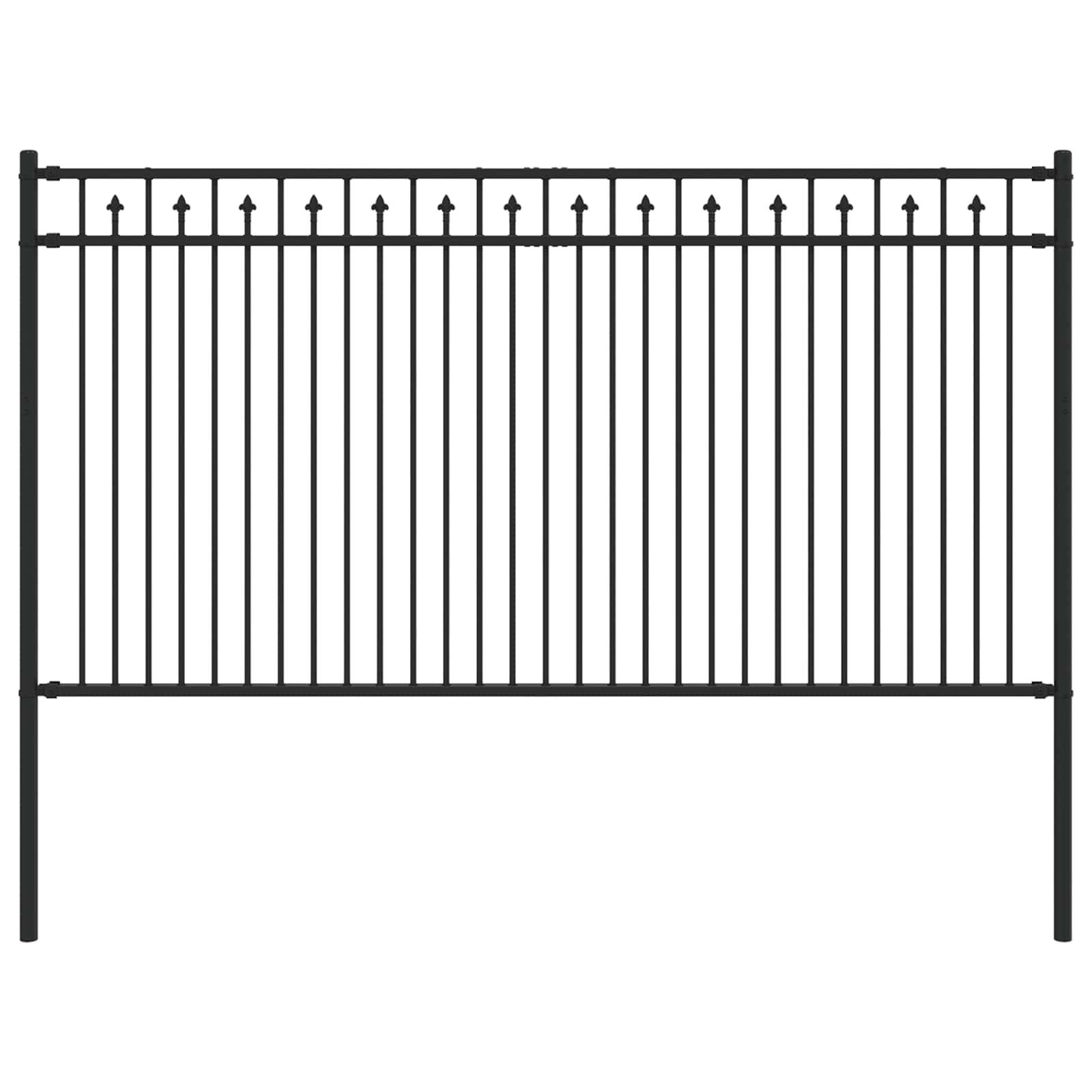 vidaXL Spitzenzaun Baarlo Schwarz 200 x 150 cm