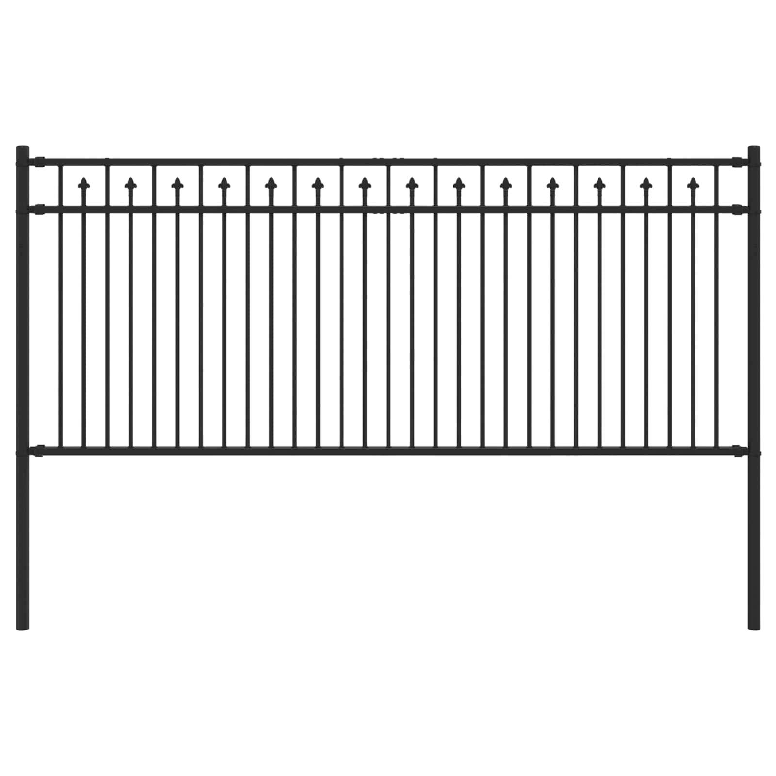 vidaXL Spitzenzaun Baarlo Schwarz 200 x 130 cm