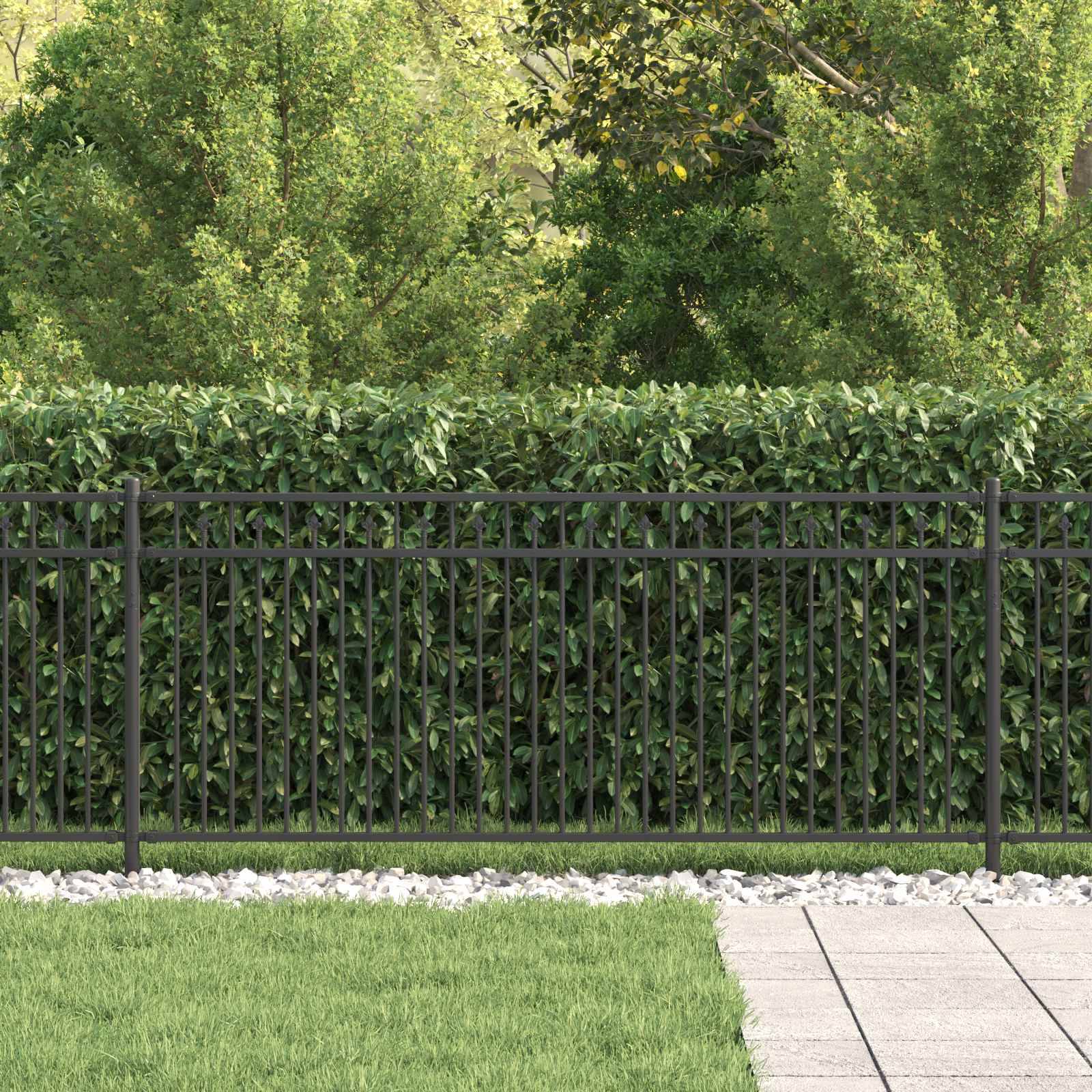 vidaXL Spitzenzaun Baarlo Schwarz 200 x 130 cm