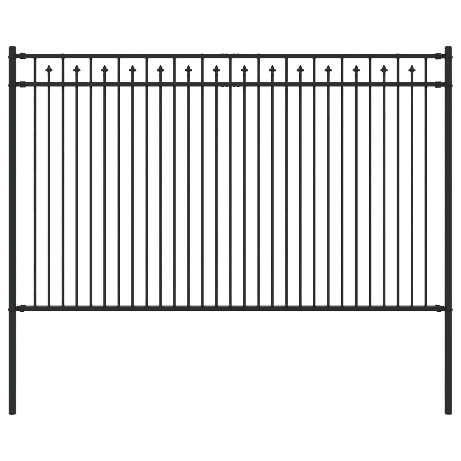 vidaXL Spitzenzaun Baarlo Schwarz 200 x 166 cm