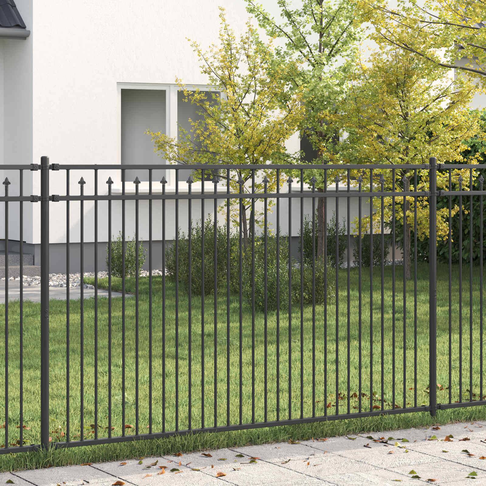 vidaXL Spitzenzaun Baarlo Schwarz 200 x 166 cm