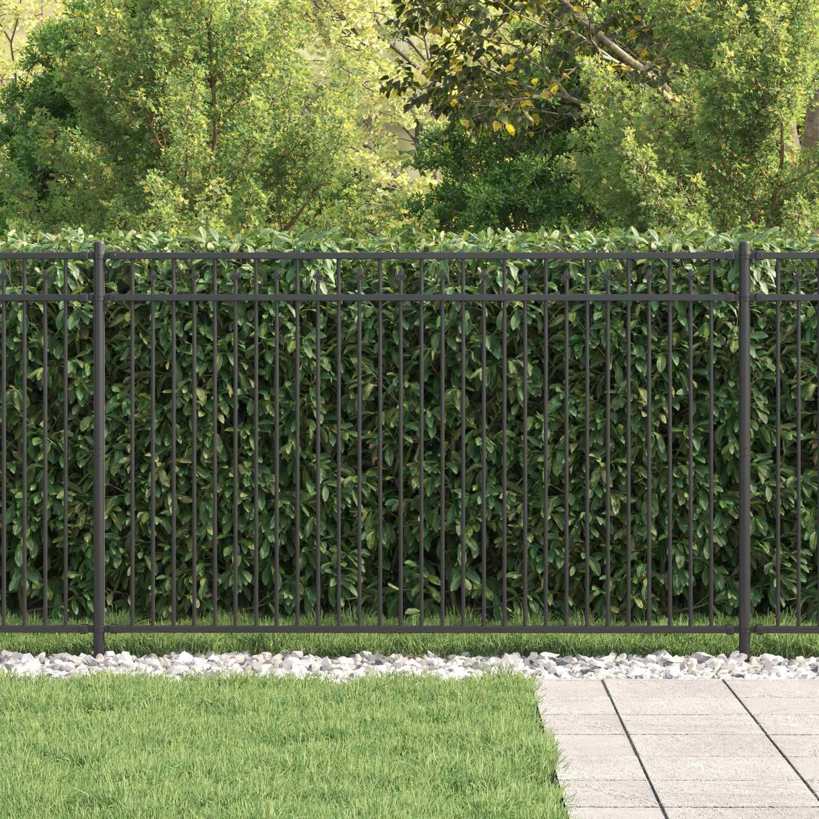 vidaXL Spitzenzaun Baarlo Schwarz 200 x 166 cm