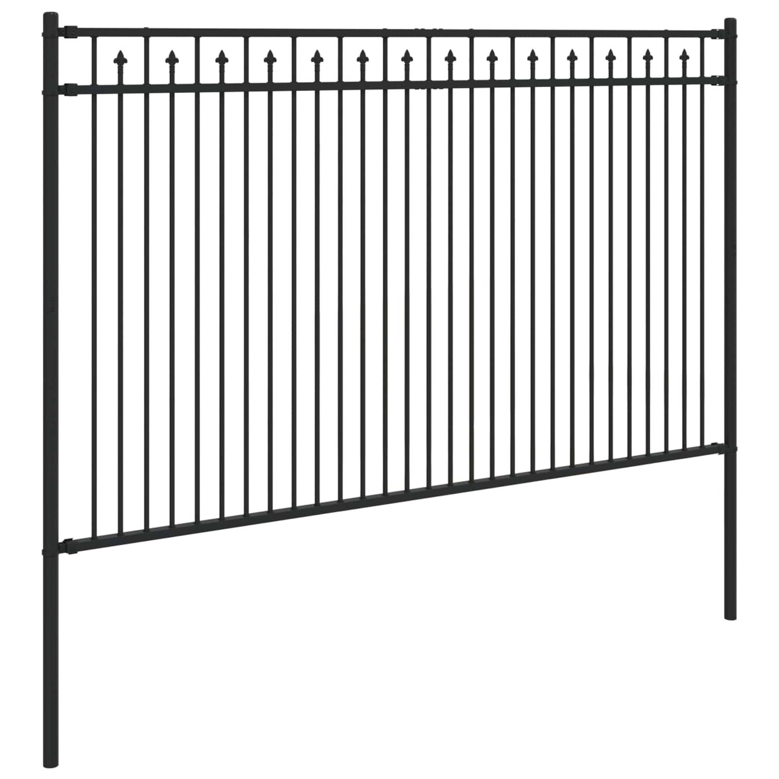 vidaXL Spitzenzaun Baarlo Schwarz 200 x 166 cm