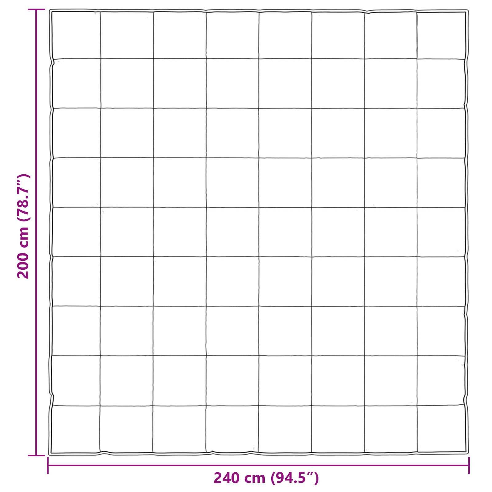vidaXL Winterbettdecke Gold 200 x 240 cm Satin und Mikrofaser