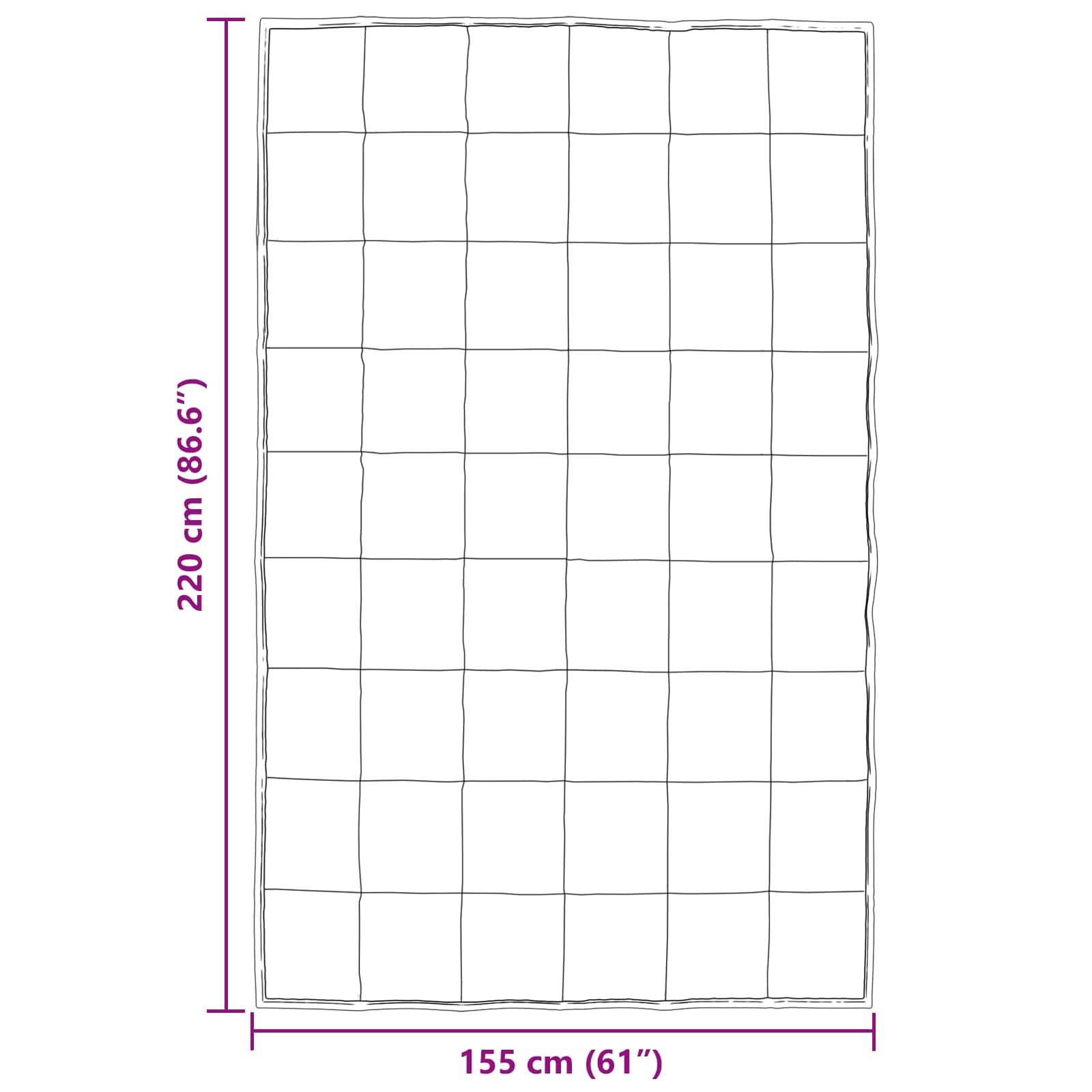 vidaXL Ganzjahresbettdecke Schwarz 155 x 220 cm Satin und Mikrofaser