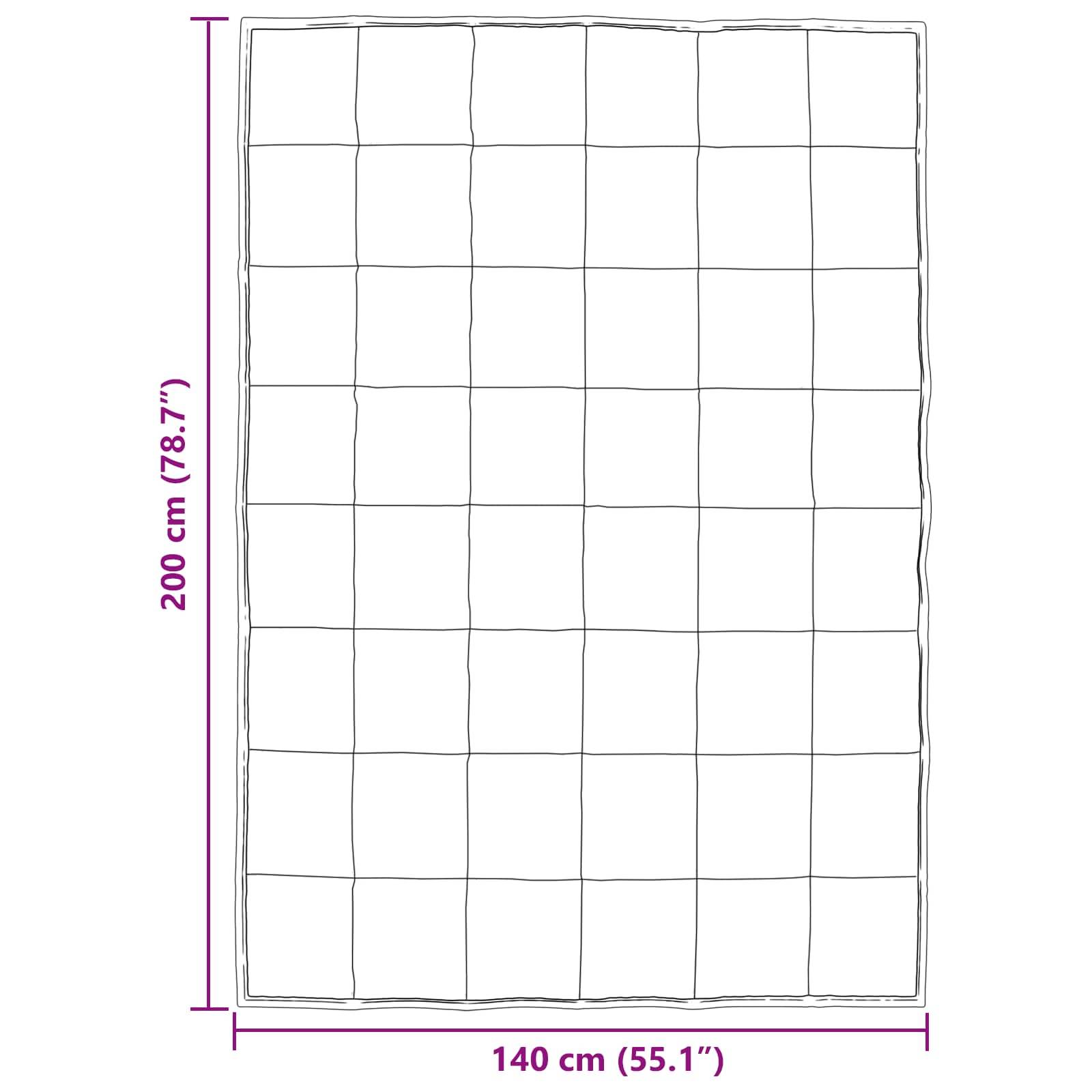vidaXL Winterbettdecke Schwarz 140 x 200 cm Satin und Mikrofaser