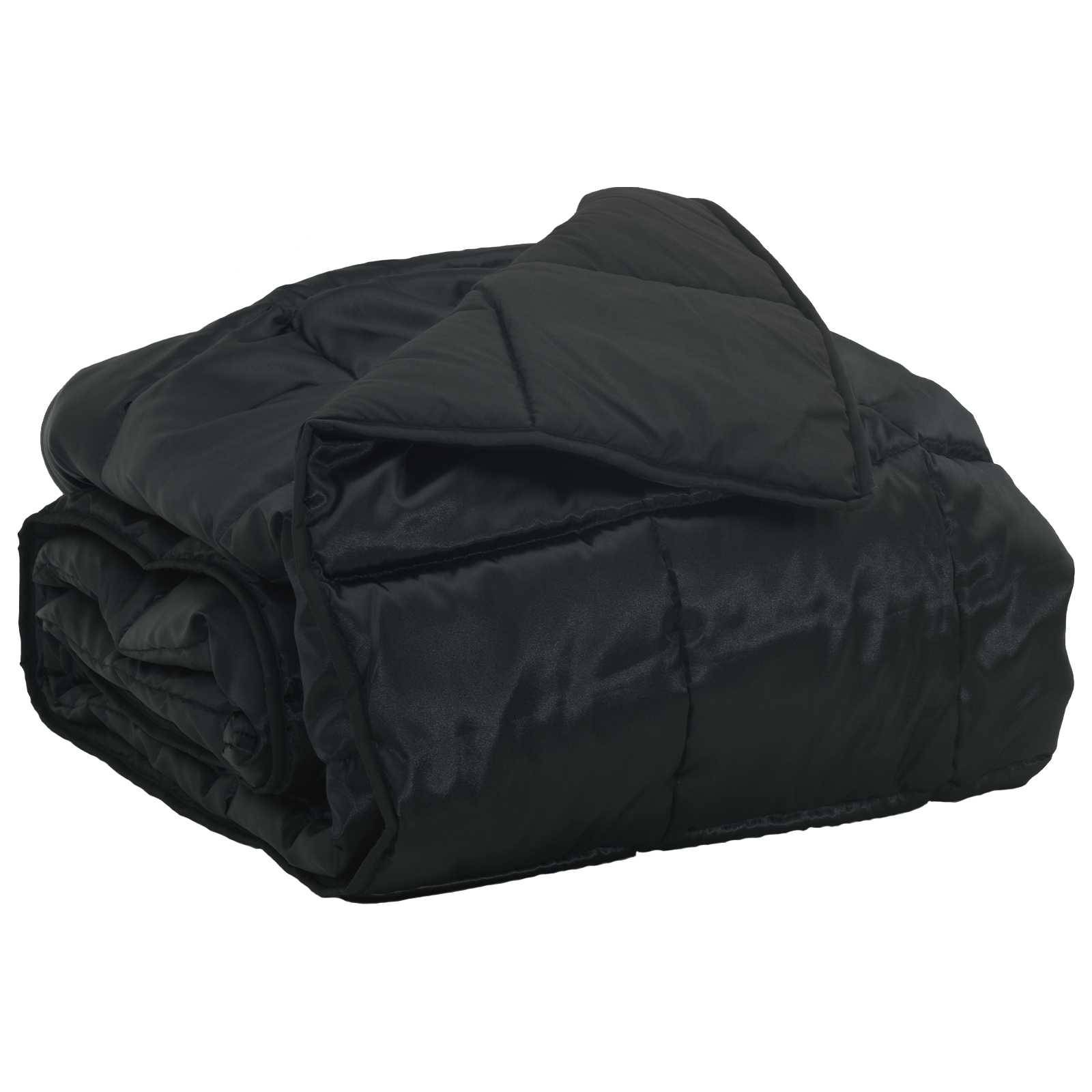 vidaXL Sommerdecke Schwarz 240 x 260 cm Satin und Mikrofaser