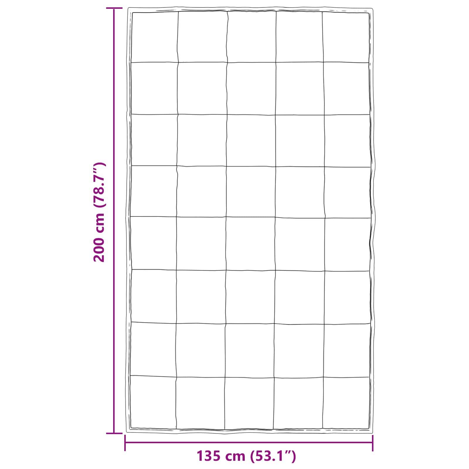 vidaXL Winterbettdecke Gold 135 x 200 cm Satin und Mikrofaser