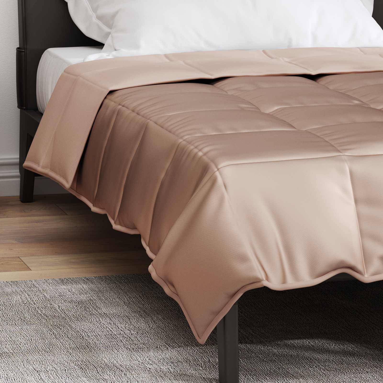 vidaXL Sommerdecke Gold 135 x 200 cm Satin und Mikrofaser