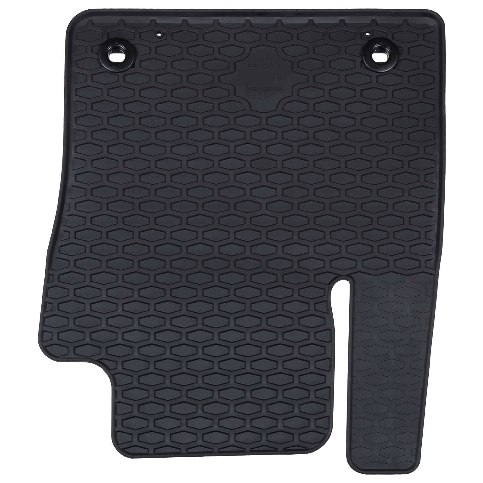 vidaXL Autofußmatte 4 pcs Schwarz Gummi