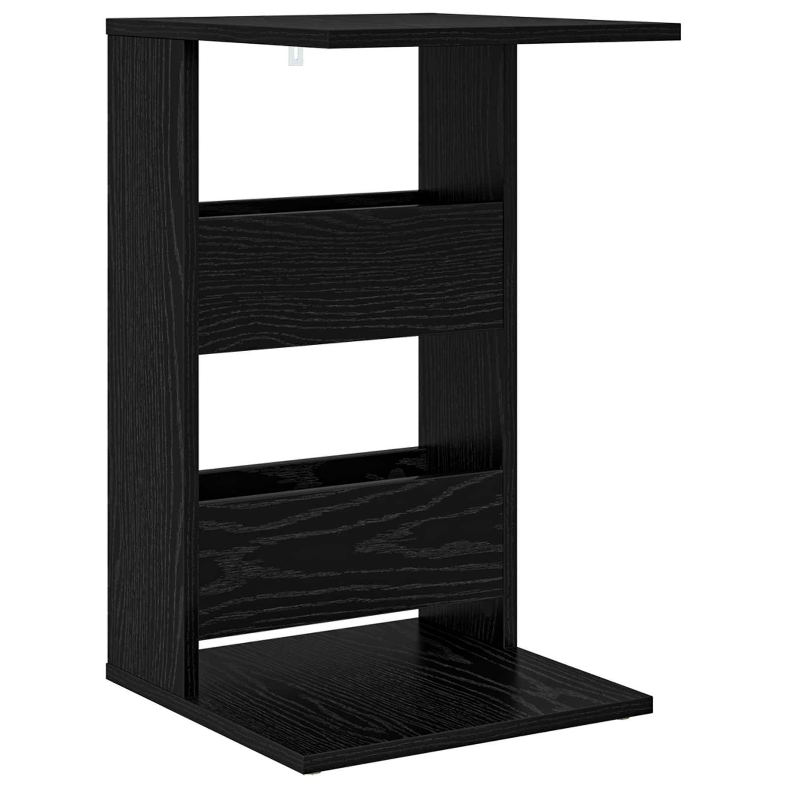 vidaXL Beistelltisch Schwarz Eichen-Optik 40 x 35 x 60,5 cm