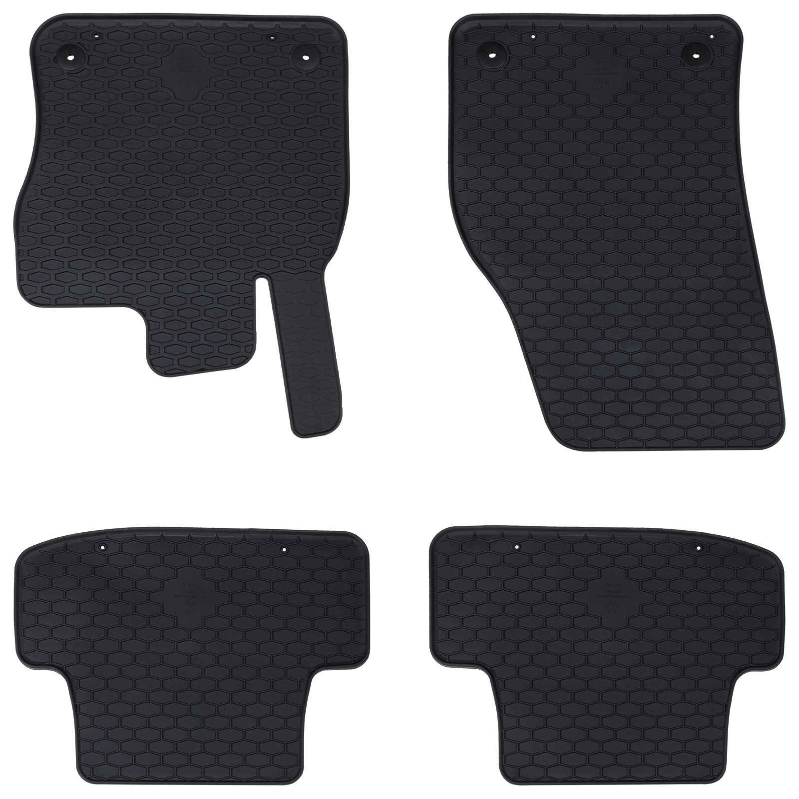 vidaXL Autofußmatte 4 pcs Schwarz Geeignet für AUDI Q2 2017 Gummi