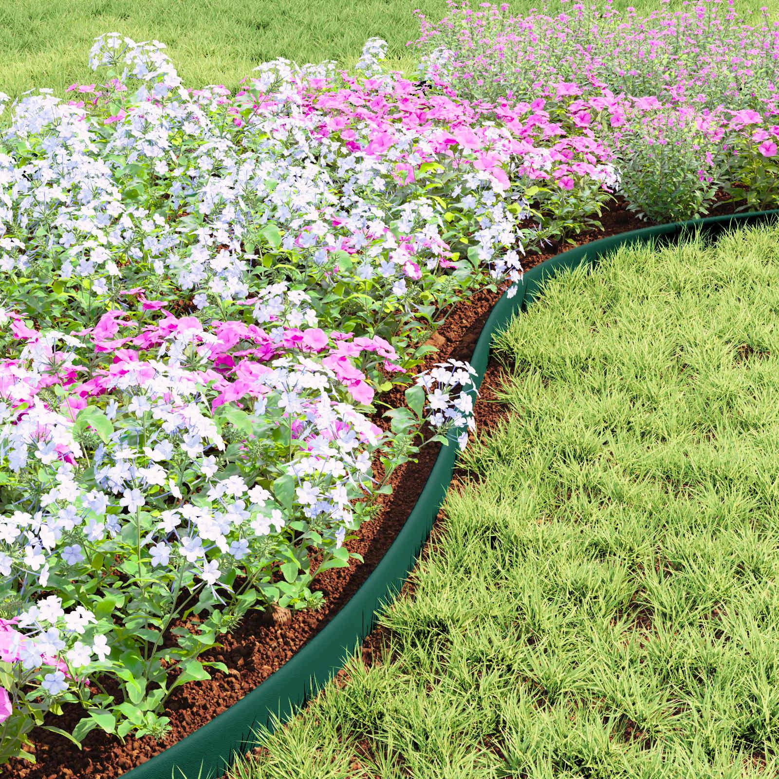 vidaXL Rasenkanten Grün 1000 x 4 x 5 cm Kunststoff