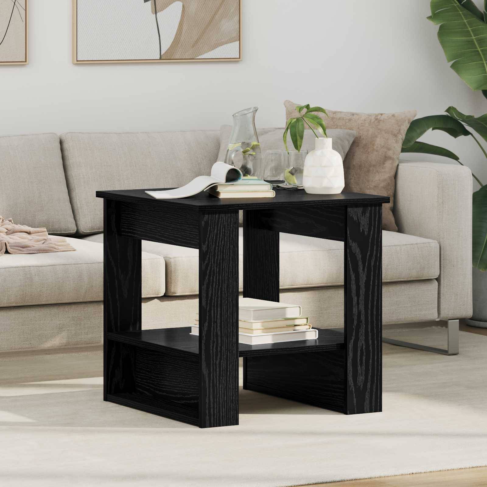 vidaXL Couchtisch Schwarz Eichen-Optik 51 x 50 x 50 cm Holzwerkstoff