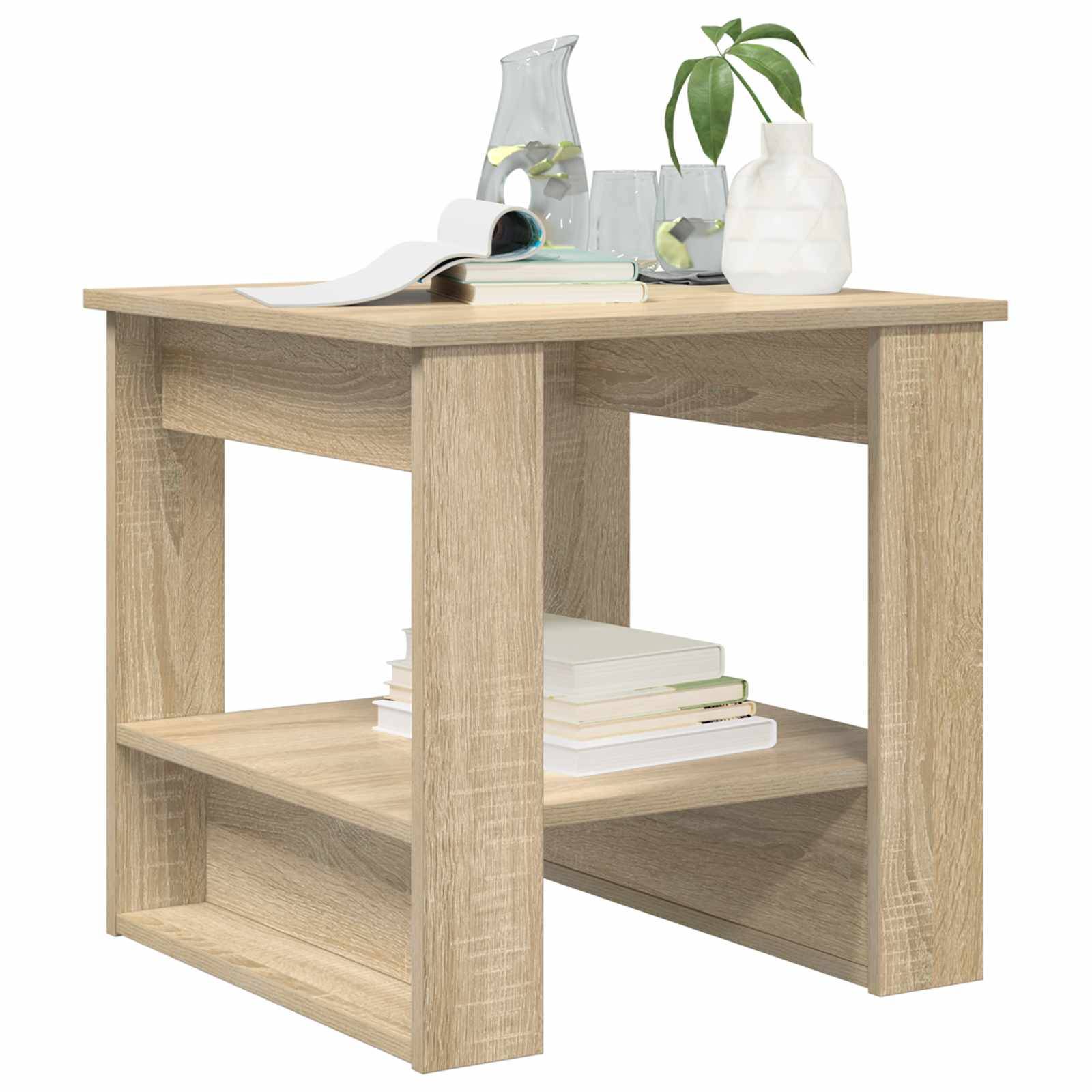 vidaXL Couchtisch Sonoma-Eiche 51 x 50 x 50 cm Holzwerkstoff