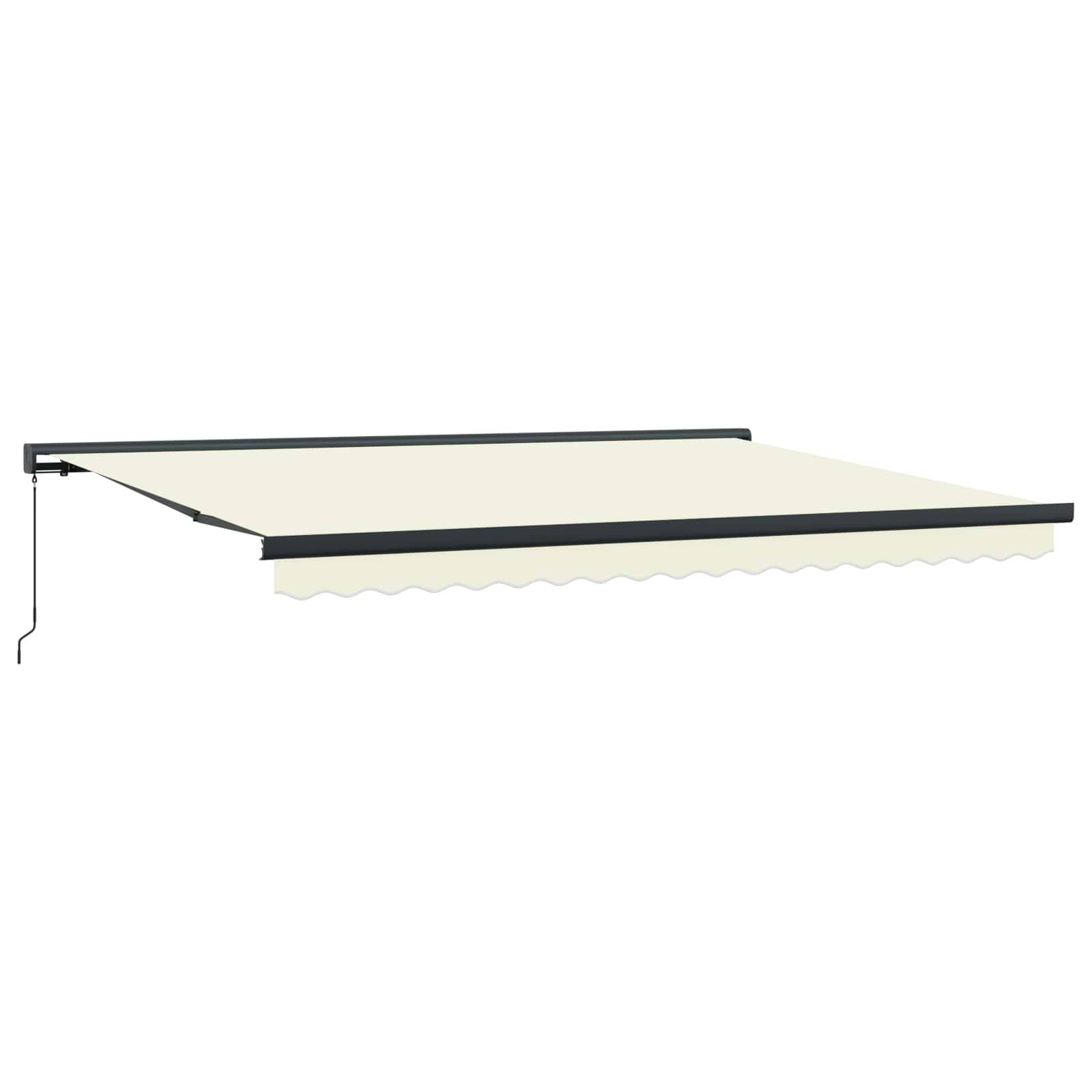 vidaXL Einziehbare Markise Creme und Grau 400 x 300 cm