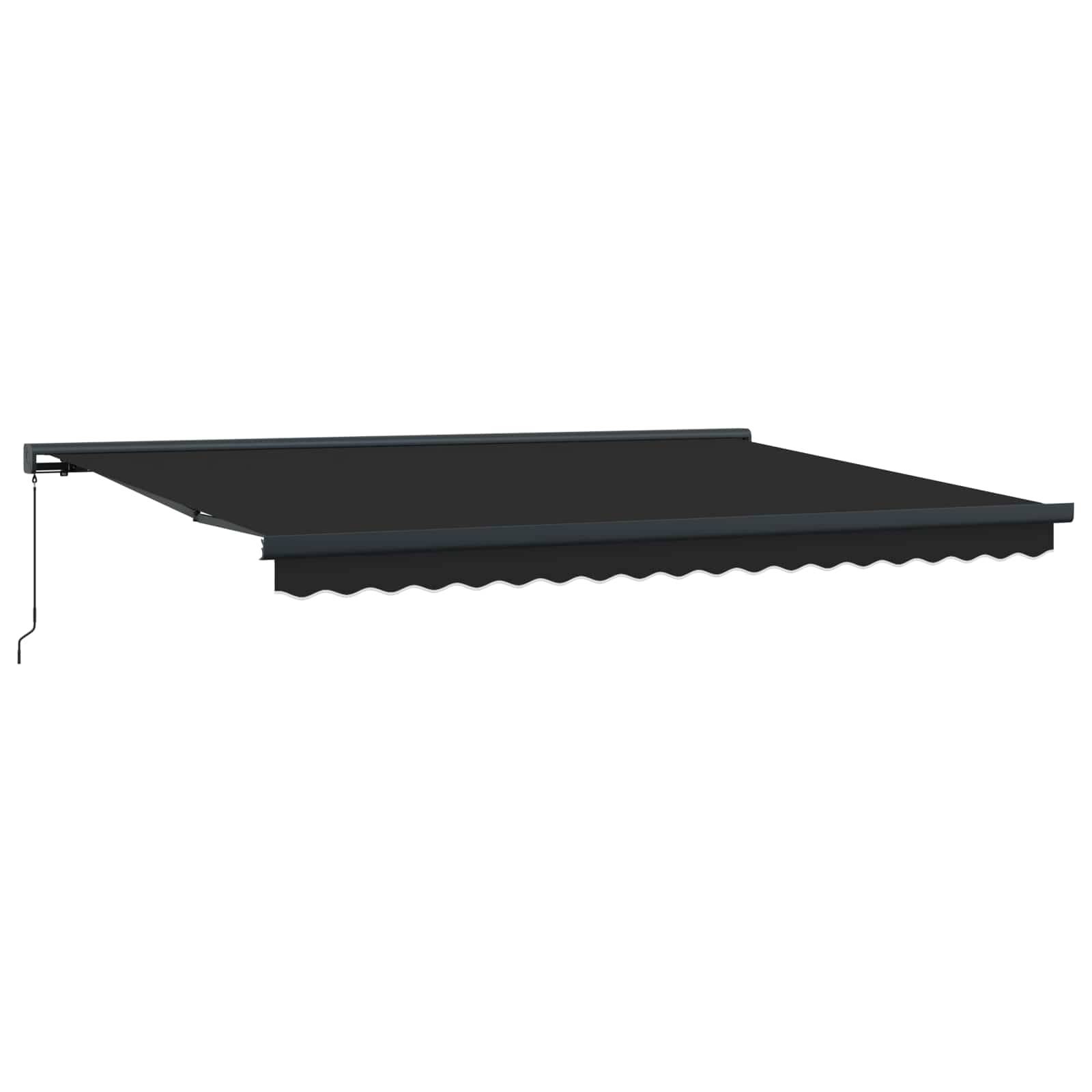 vidaXL Einziehbare Markise Anthrazit und Grau 400 x 300 cm