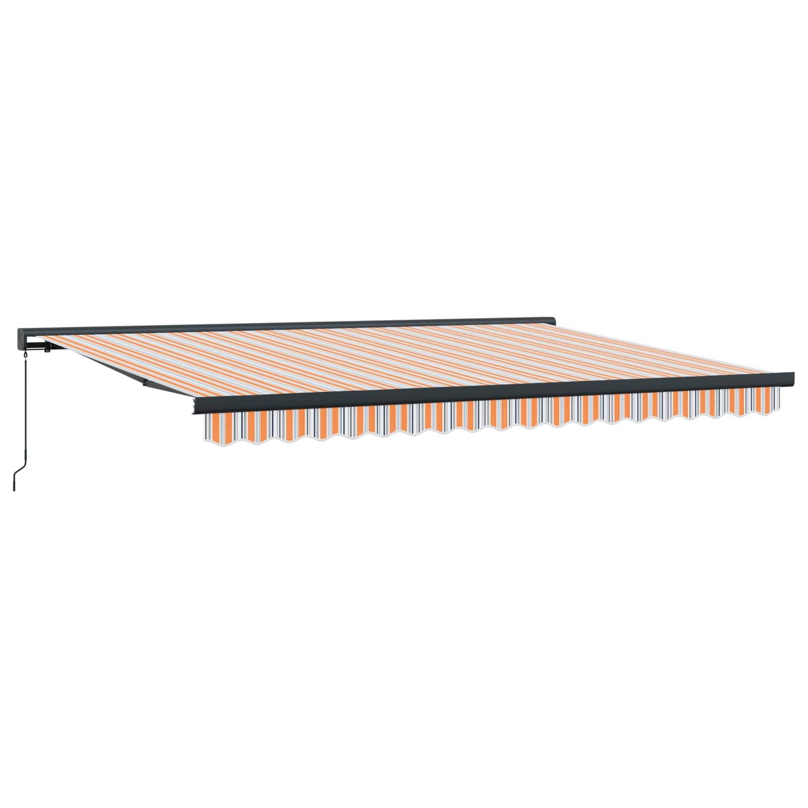 vidaXL Einziehbare Markise Orange und Grau 400 x 300 cm