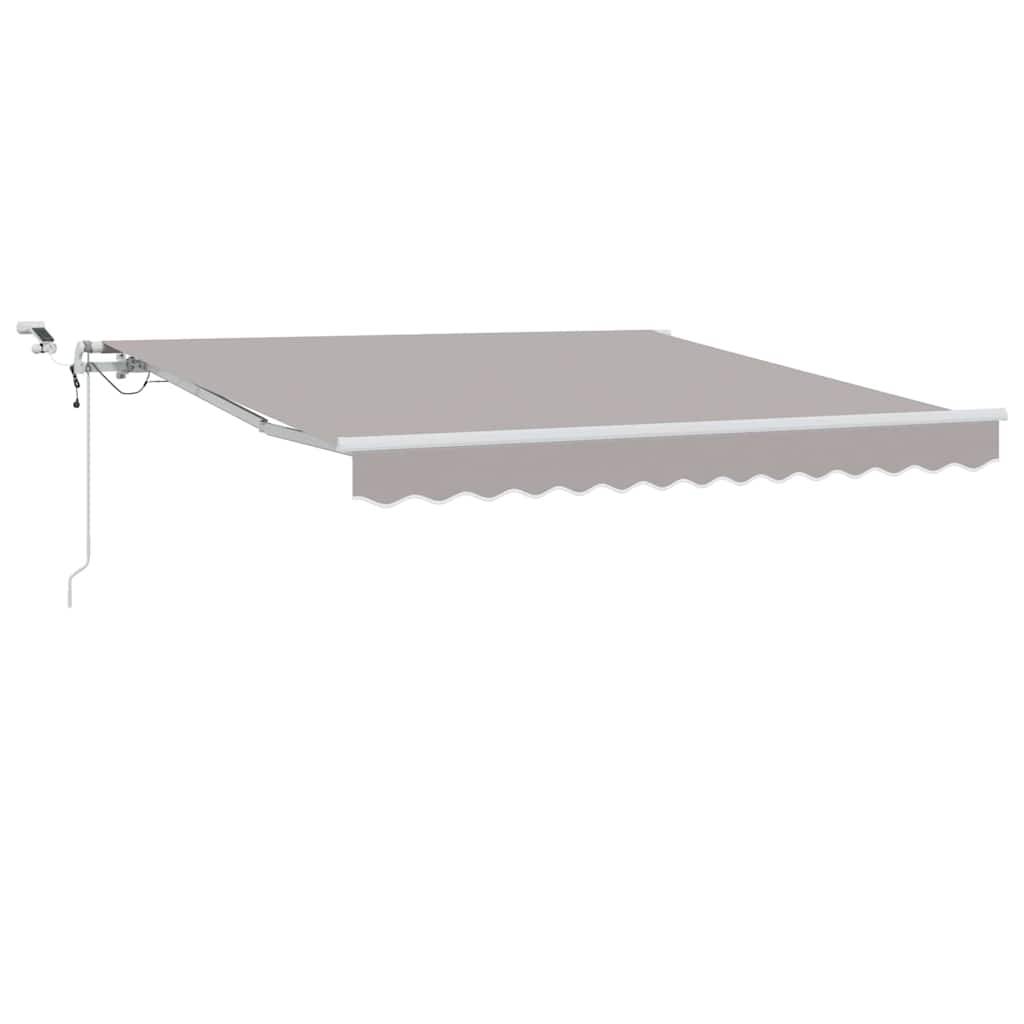 vidaXL Einziehbare Markise Hellgrau 300 x 250 cm Polyester und Metall