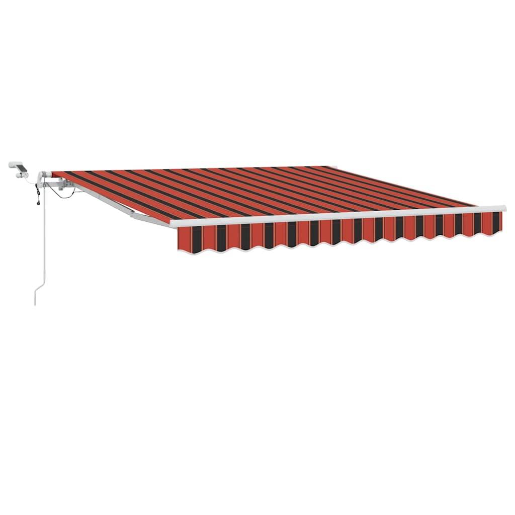 vidaXL Einziehbare Markise Orange und Braun 300 x 250 cm
