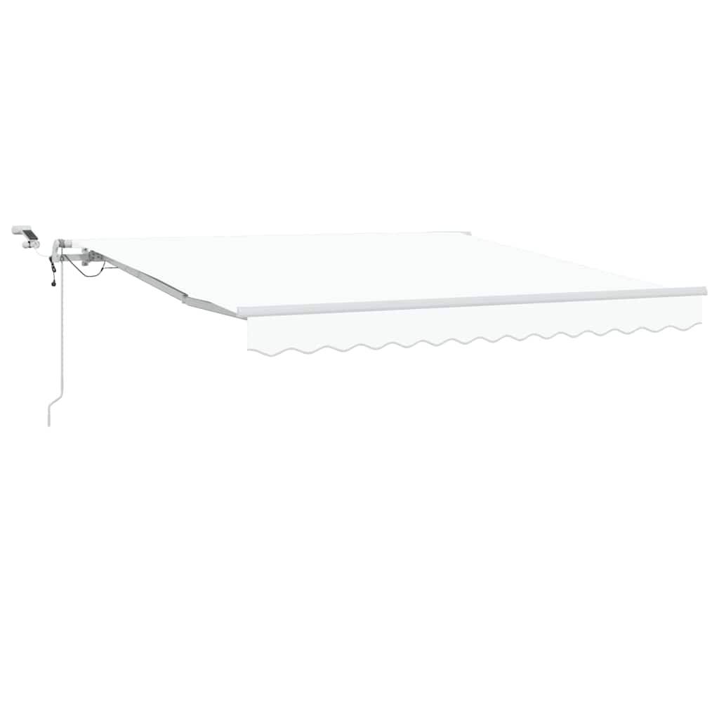 vidaXL Einziehbare Markise Weiß 300 x 250 cm Polyester und Metall