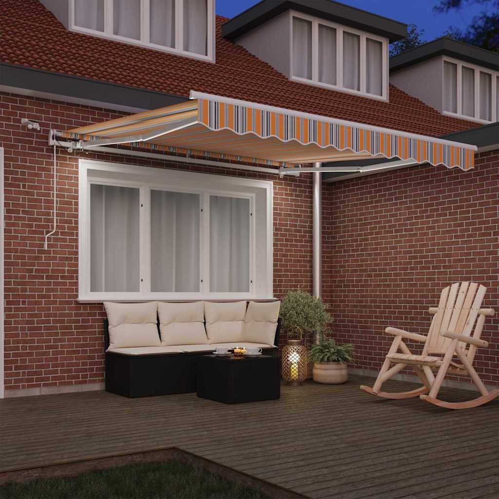 vidaXL Einziehbare Markise Mehrfarbig 350 x 250 cm