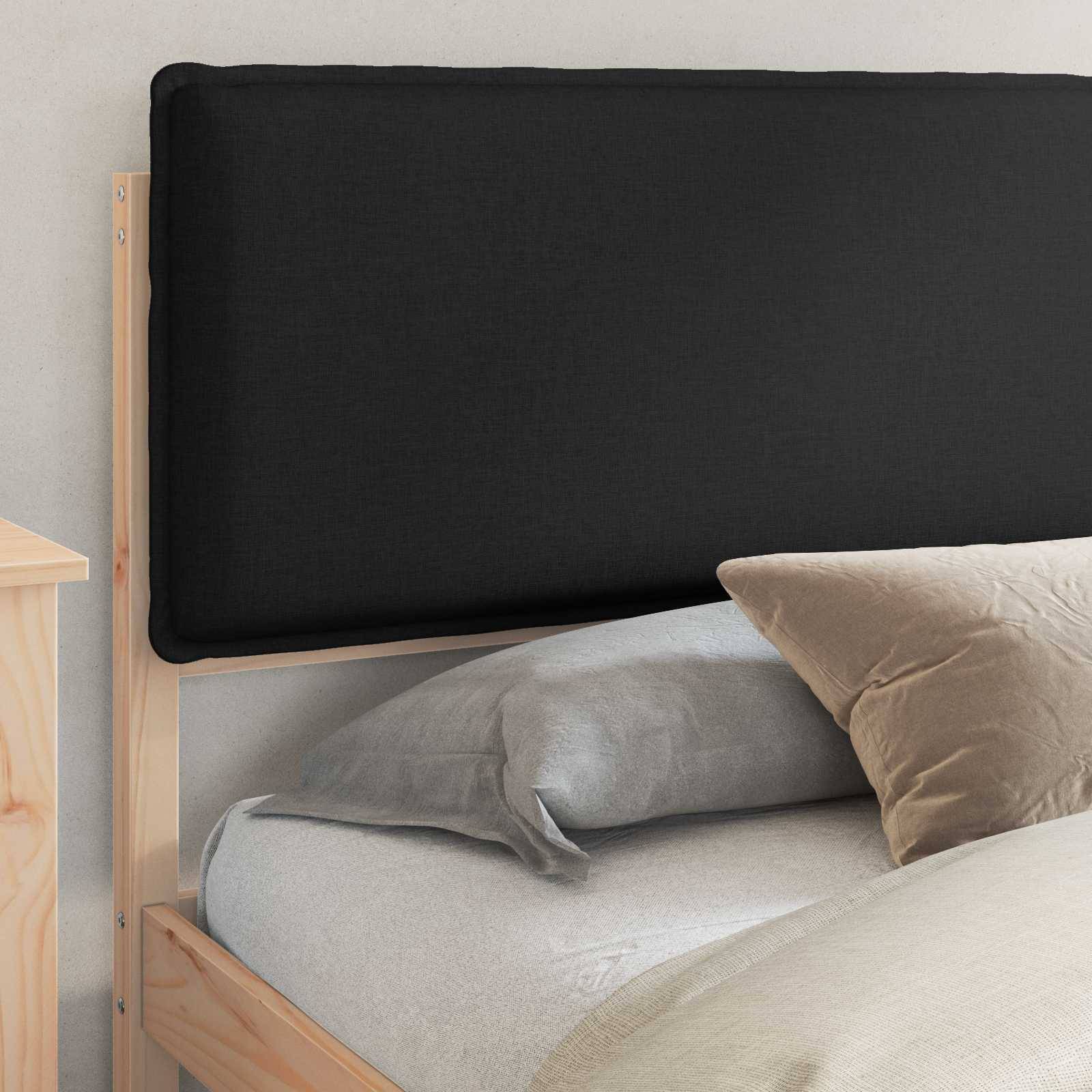 vidaXL Bettgestell mit gepolstertem Kopfteil Schwarz 200 x 200 cm